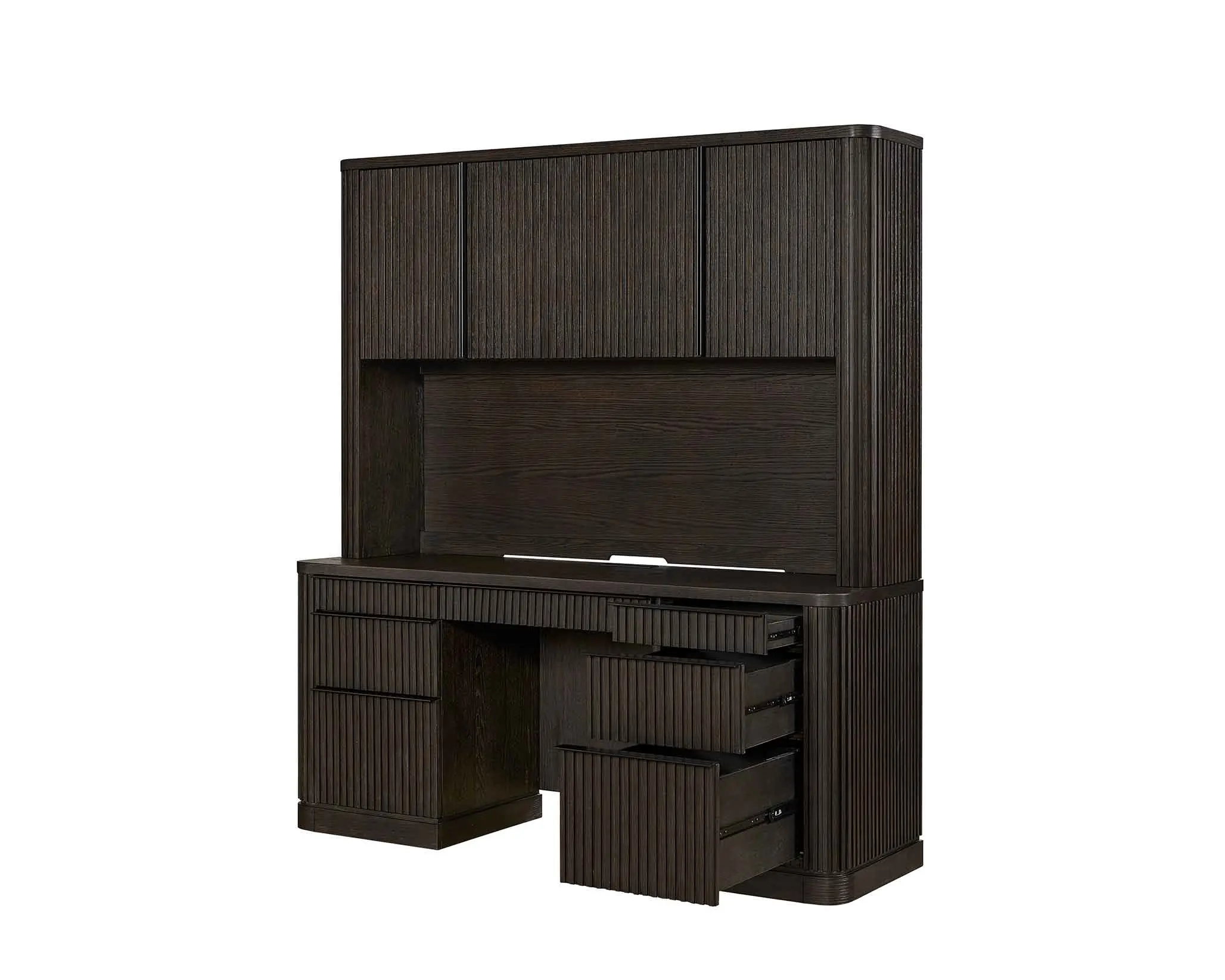 Tulane Brown Credenza and Hutch-5
