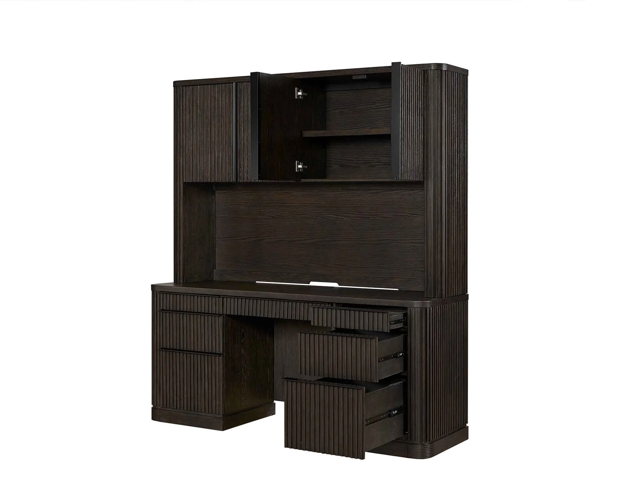Tulane Brown Credenza and Hutch-6