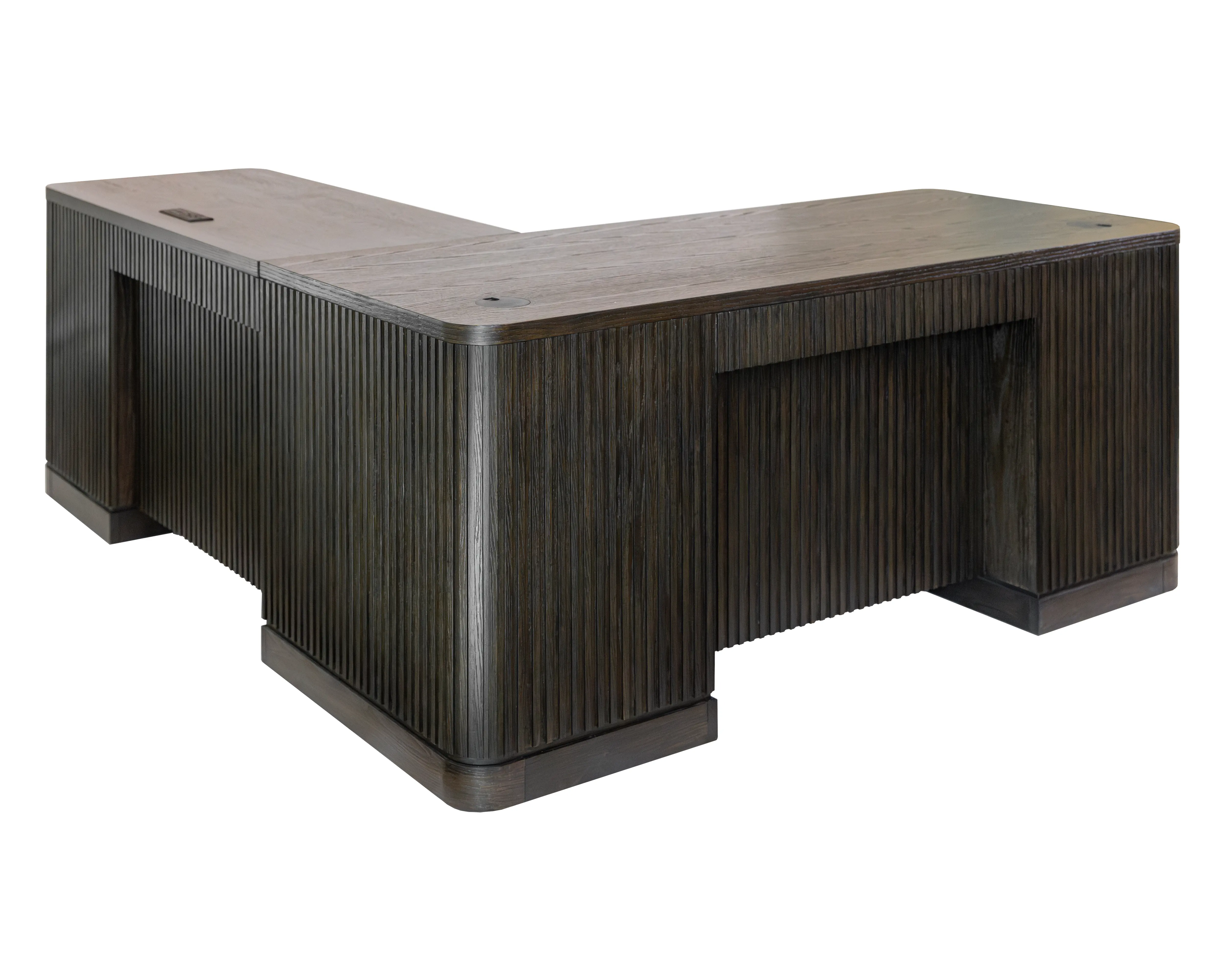 Tulane Brown L-Shaped Desk with Return-3