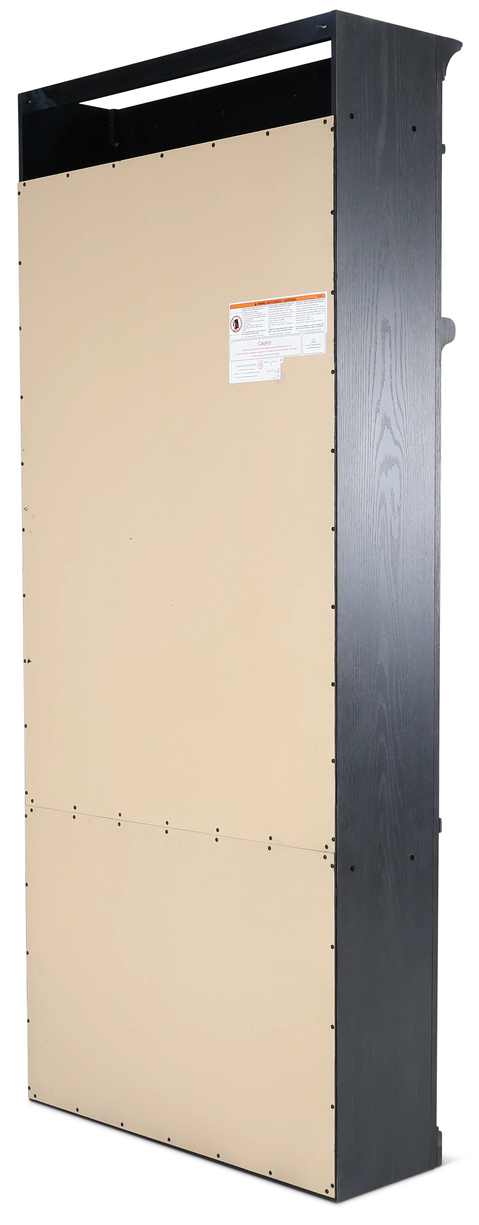 Willow Lane Black and Natural Bookcase-11