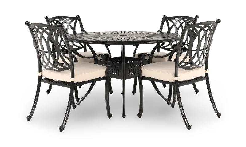 Montreal Brown and Beige 5 Piece Patio Dining Set