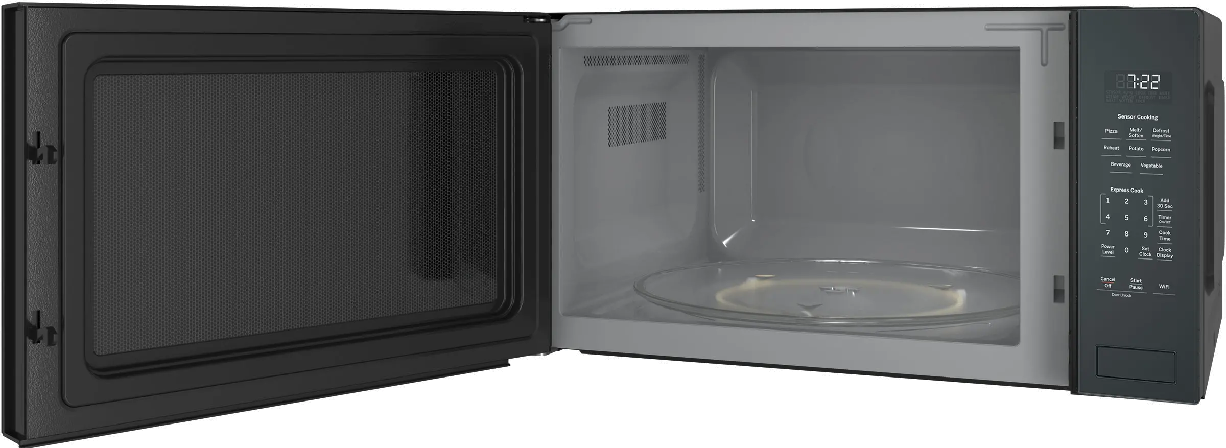 PCWK22+JX7230-B/B GE Profile 2.2 Cu Ft Built-In Microwave and 30 Trim Kit - Black-4