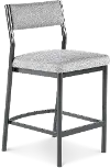 Adriana Gray Upholstered Counter Height Stool