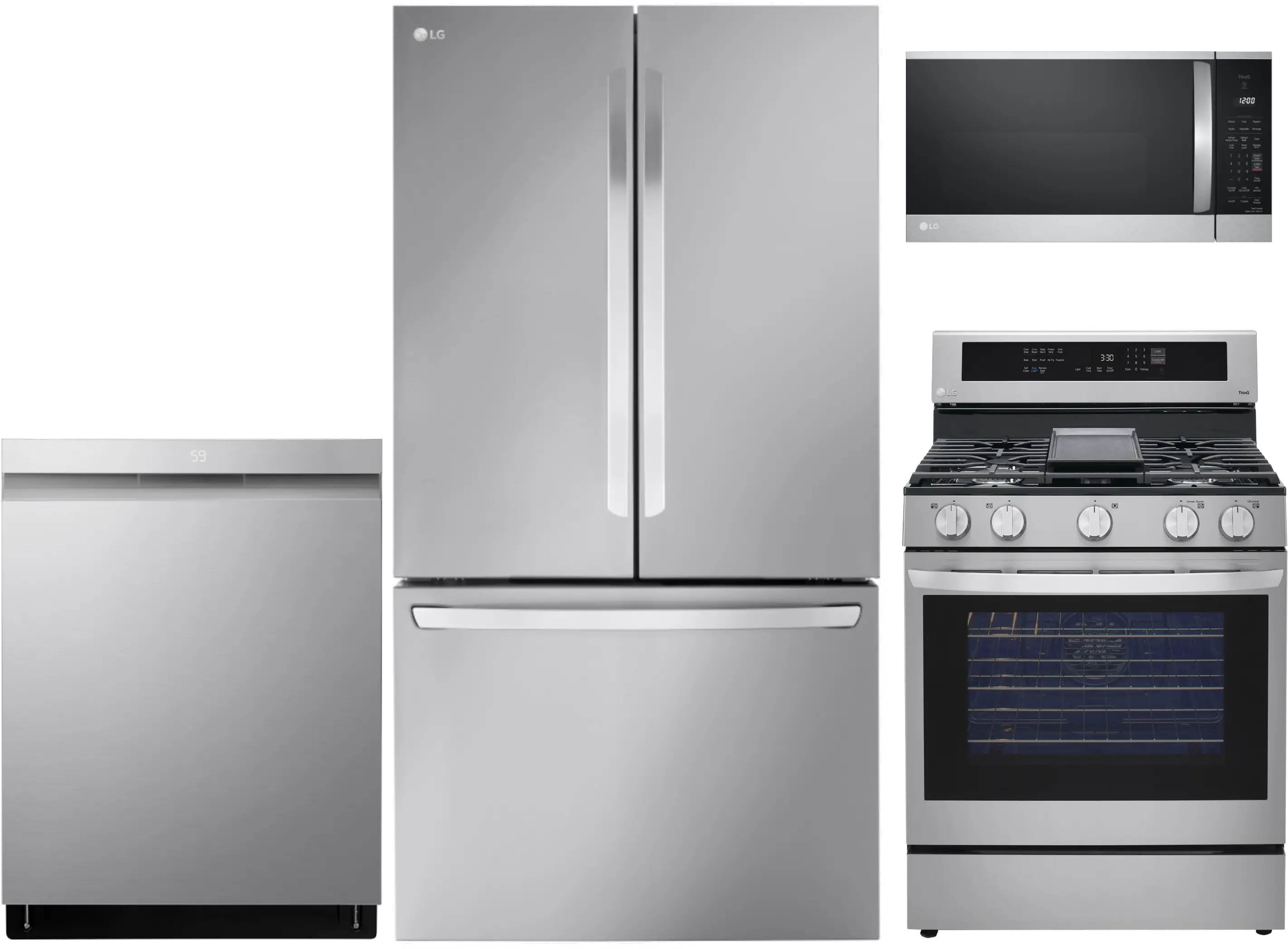LG-4PC-S/S-2706-GAS LG 4 Piece Gas Appliance Package - Stainless Steel-1