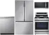 LG-4PC-S/S-2706-GAS LG 4 Piece Gas Appliance Package - Stainless Steel
