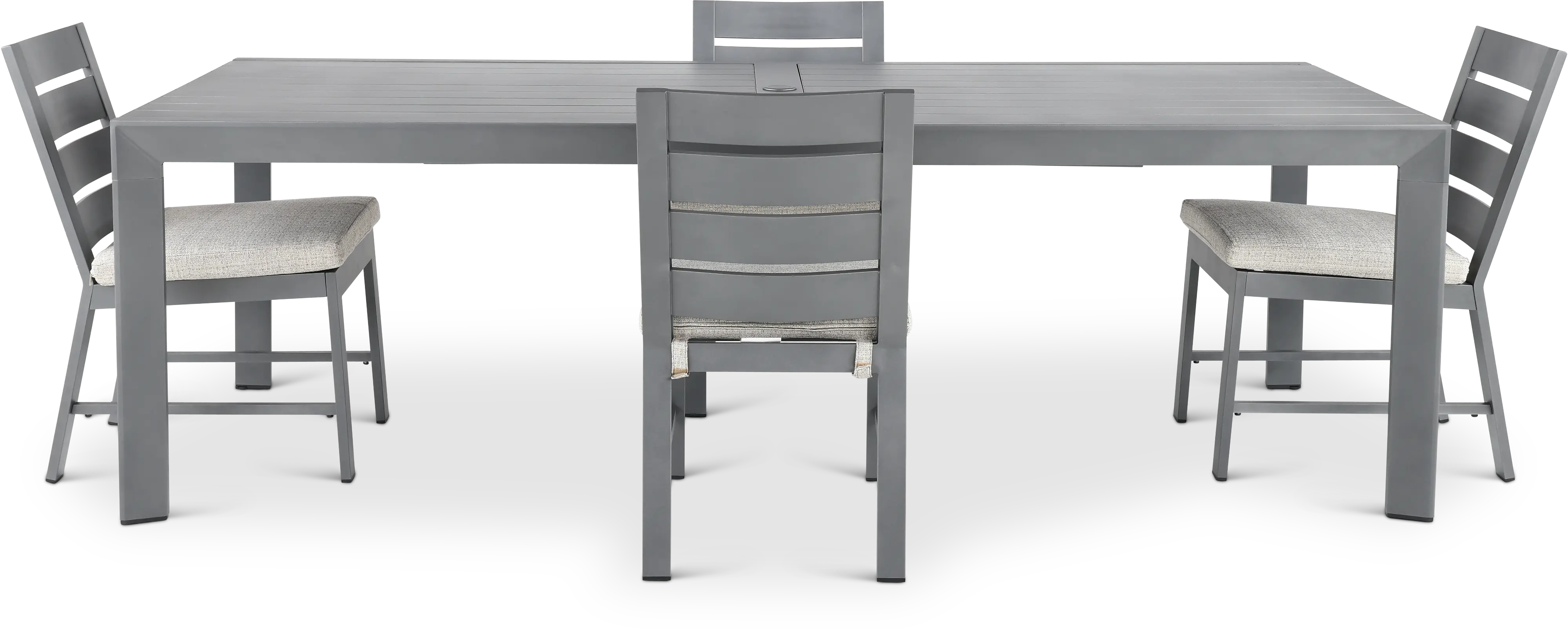 Gibraltar Gray and Beige 5-Piece Dining Table Set-4