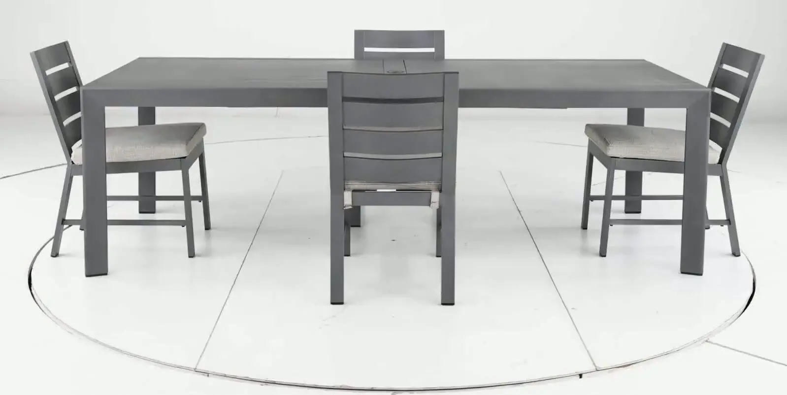 Gibraltar Gray and Beige 5-Piece Dining Table Set-5