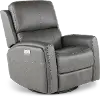 Linden Charcoal Power Recliner with Heat and Massage