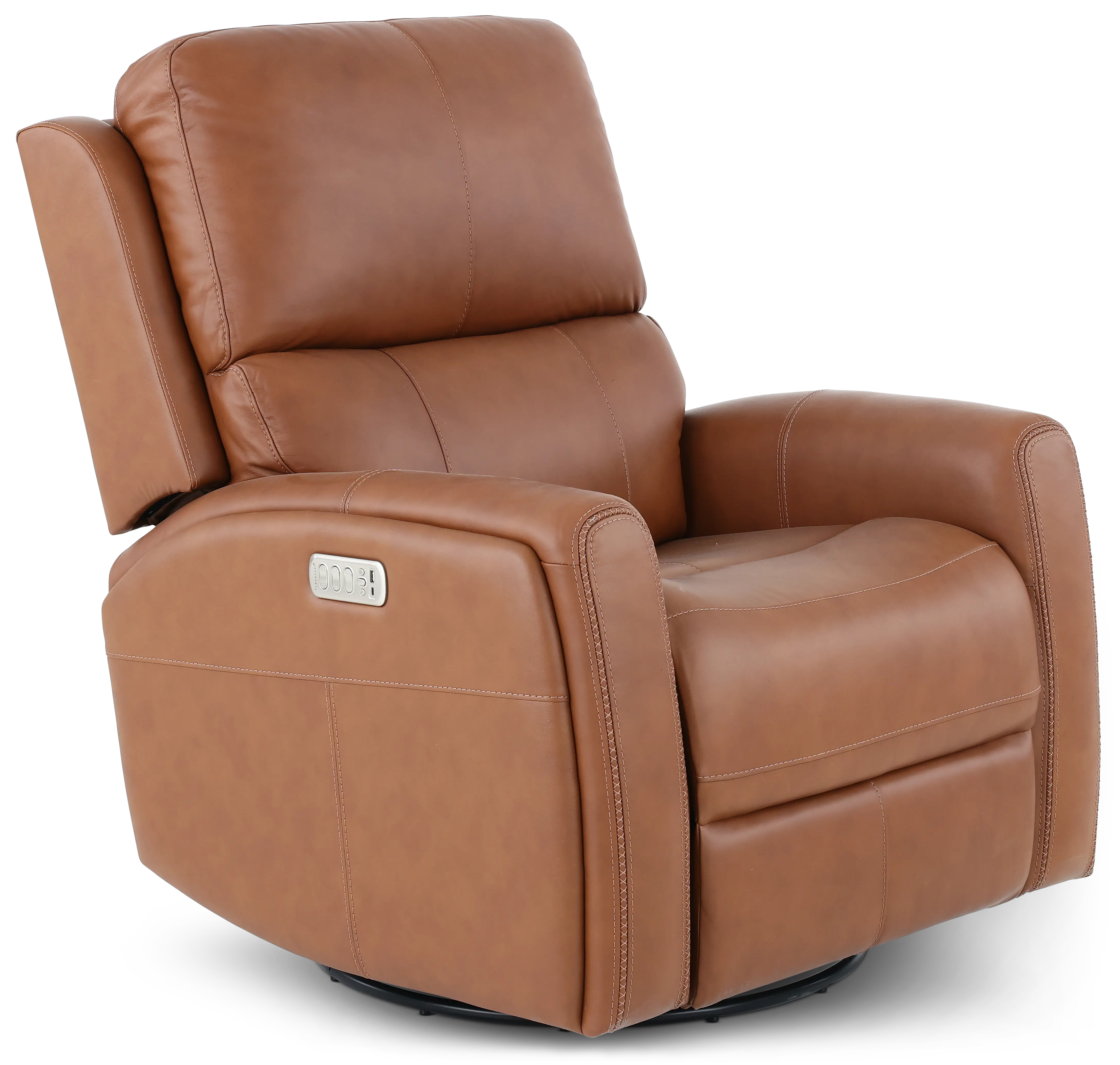 Linden Carmel Power Recliner with Heat and Massage-1