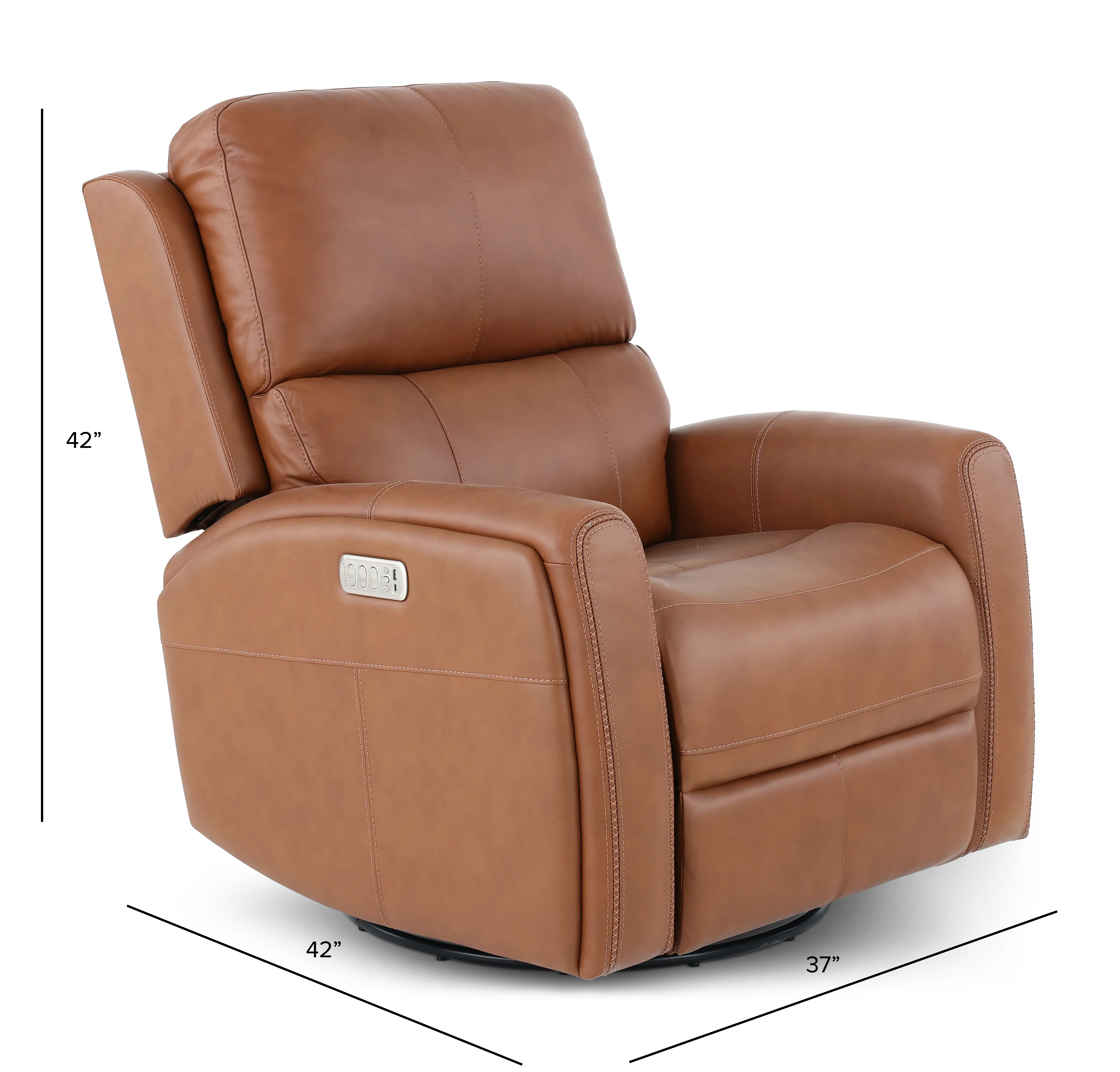 Linden Carmel Power Recliner with Heat and Massage-3