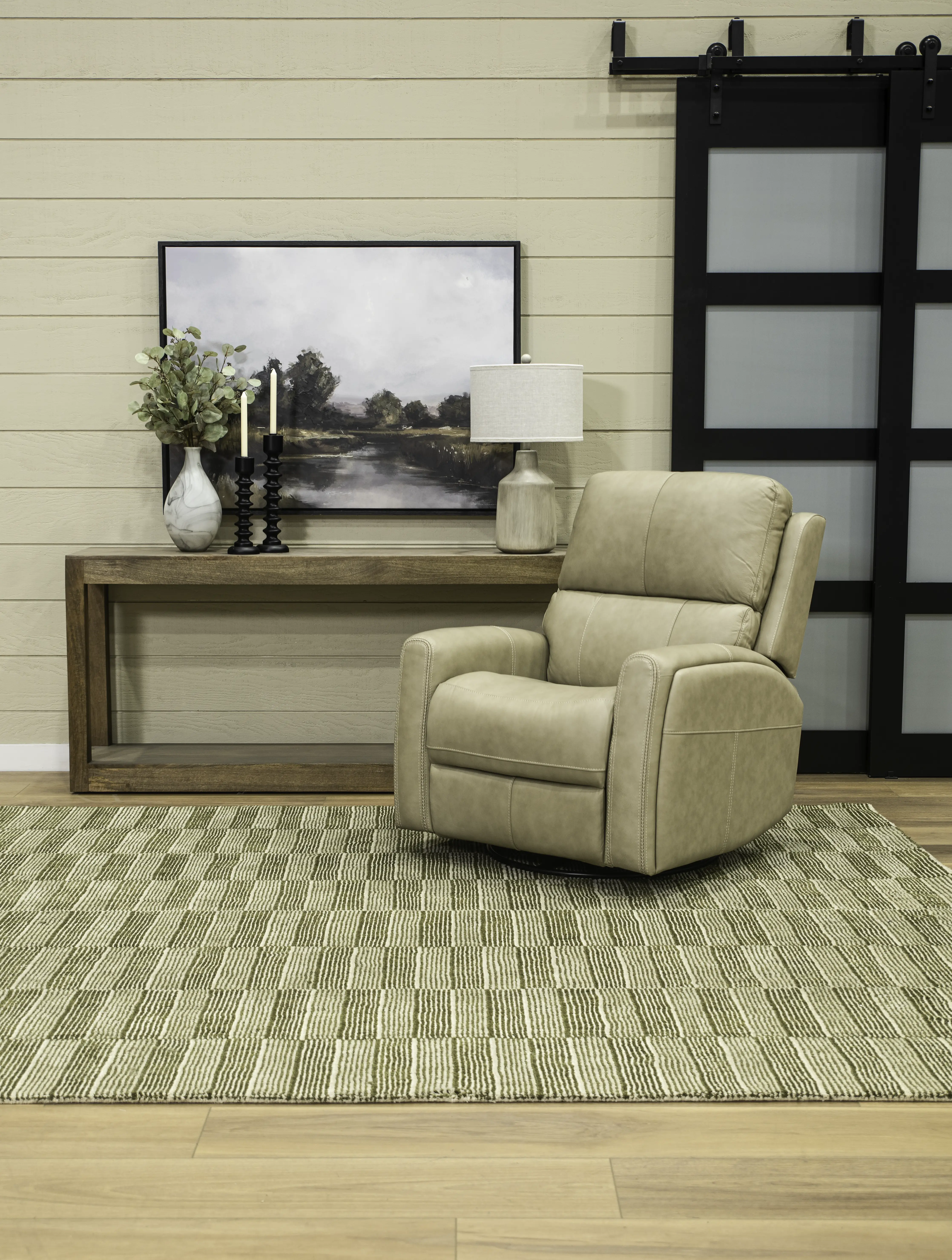 Linden Beige Power Recliner with Heat and Massage-2