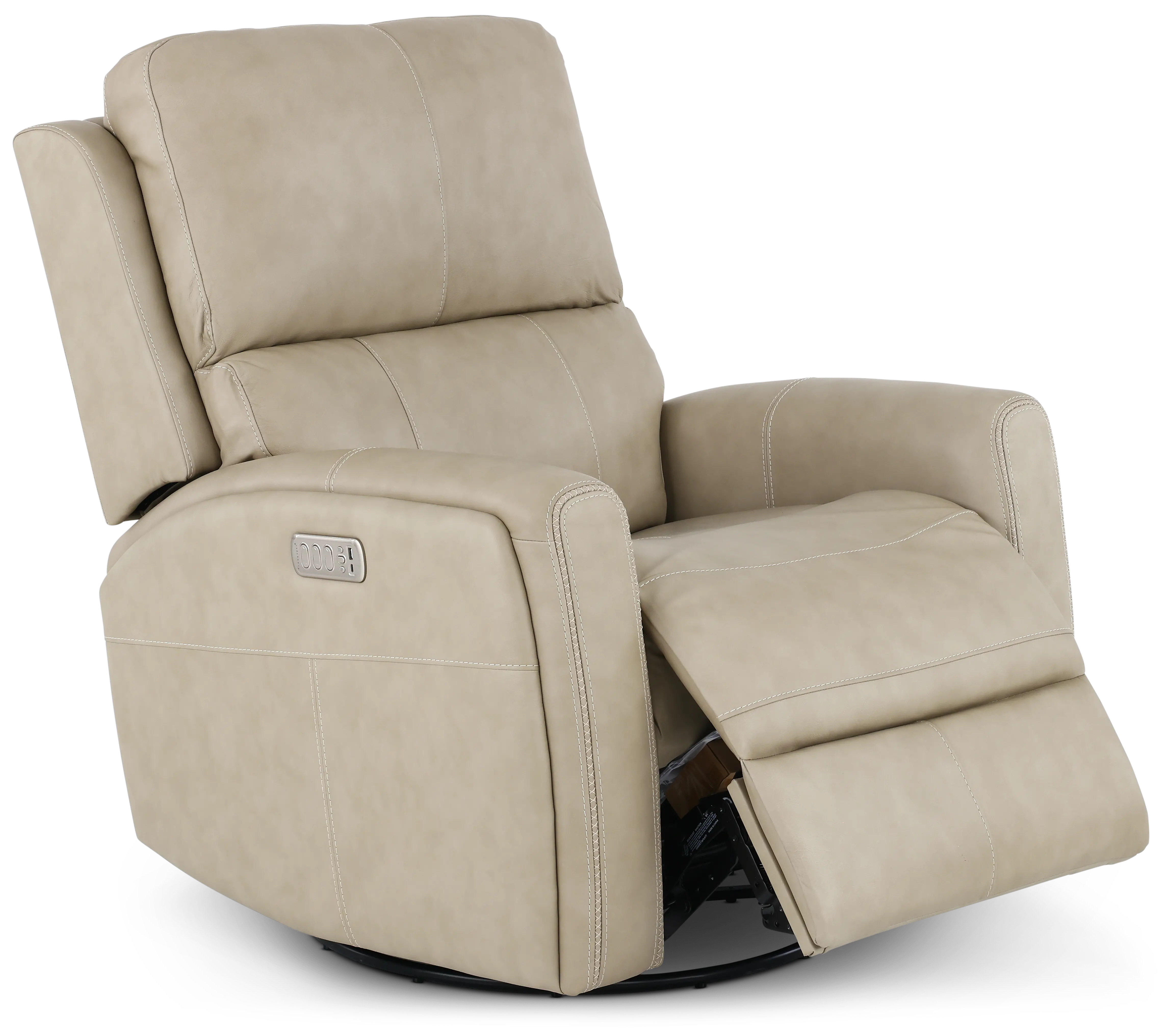 Linden Beige Power Recliner with Heat and Massage-5