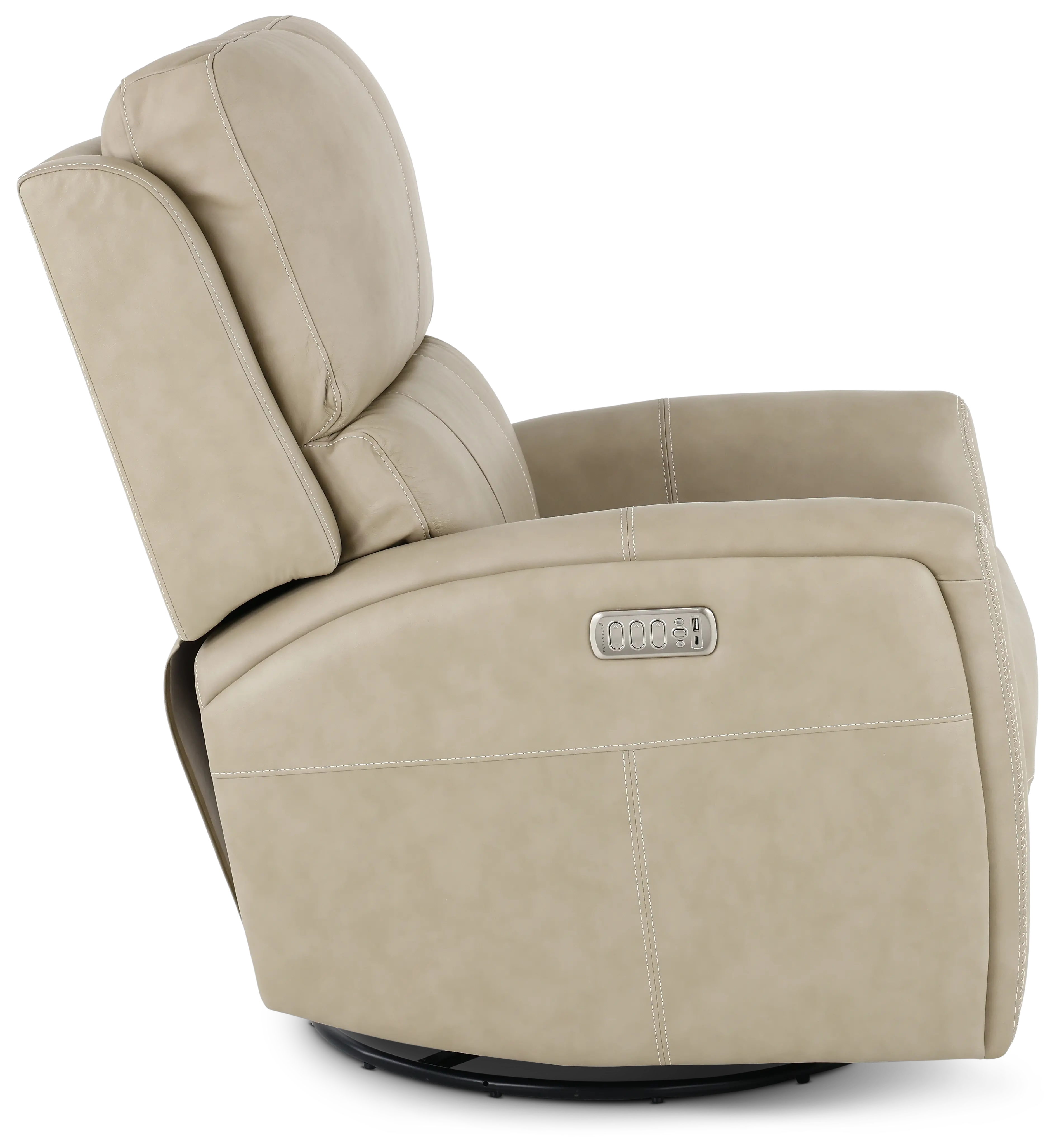 Linden Beige Power Recliner with Heat and Massage-6