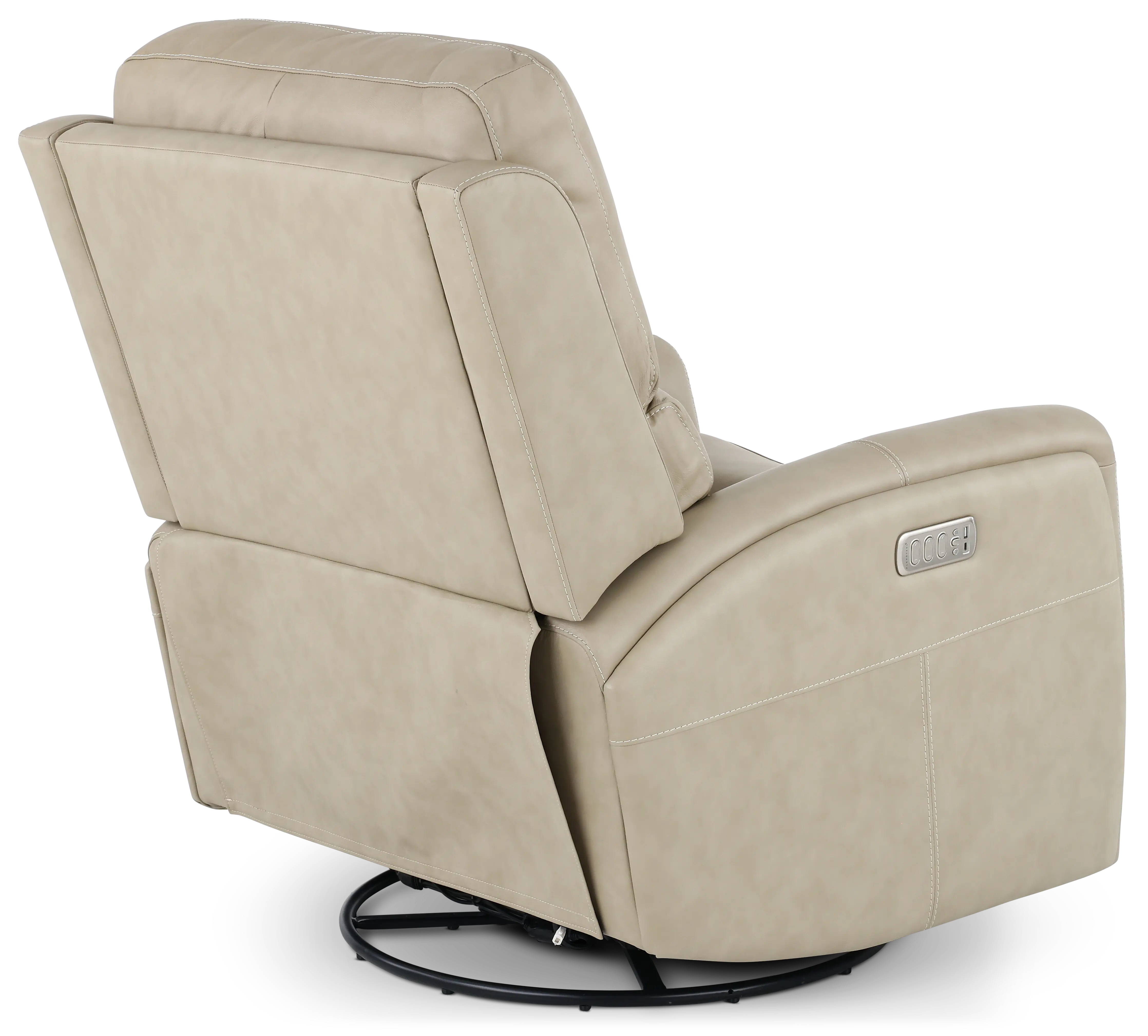 Linden Beige Power Recliner with Heat and Massage-7