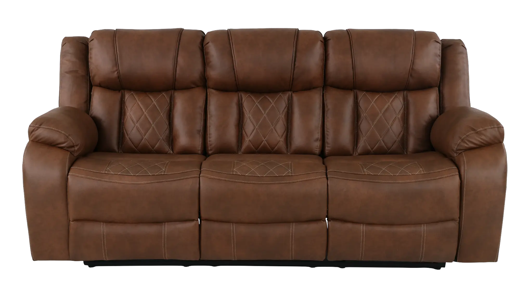 Lux Brown Reclining Sofa-1