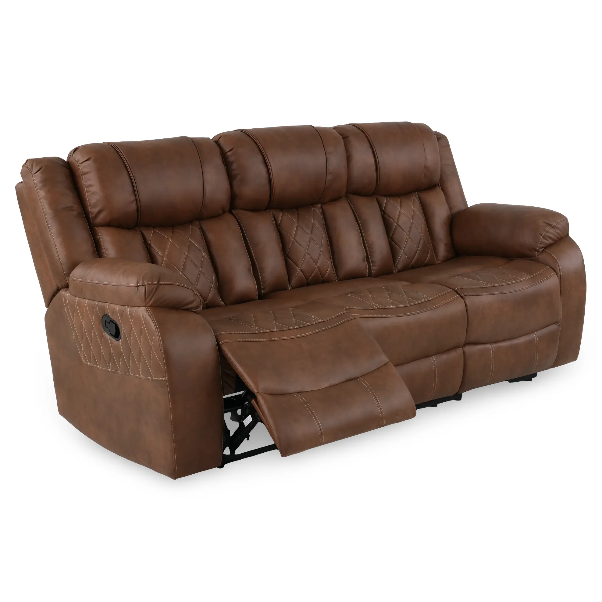 Lux Brown Reclining Sofa-5