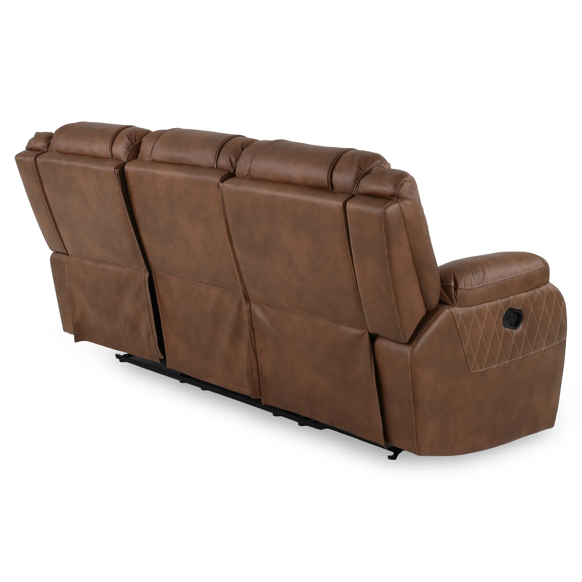 Lux Brown Reclining Sofa-6