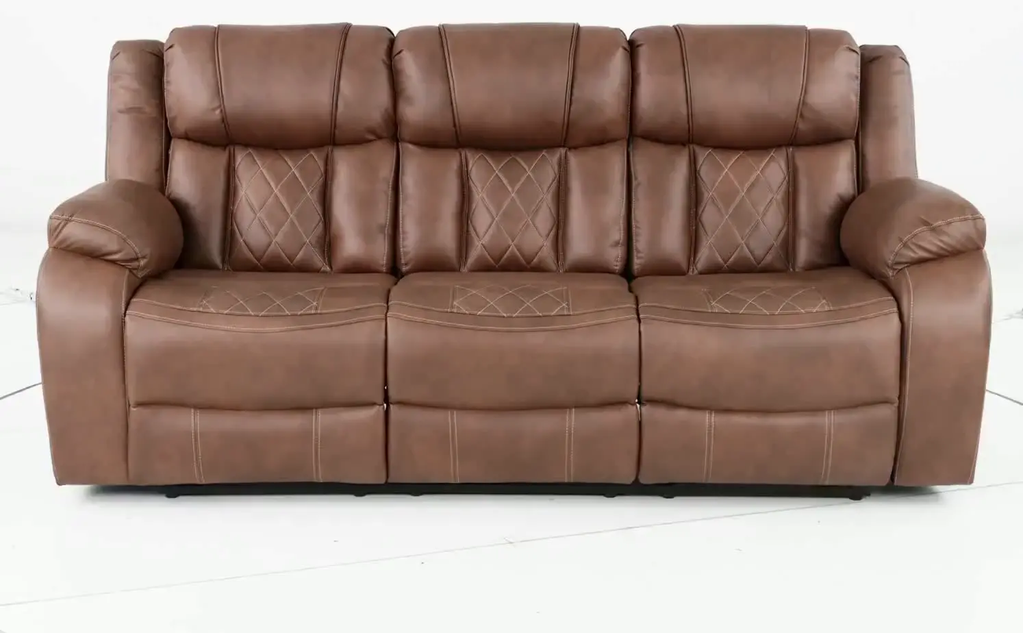 Lux Brown Reclining Sofa-9