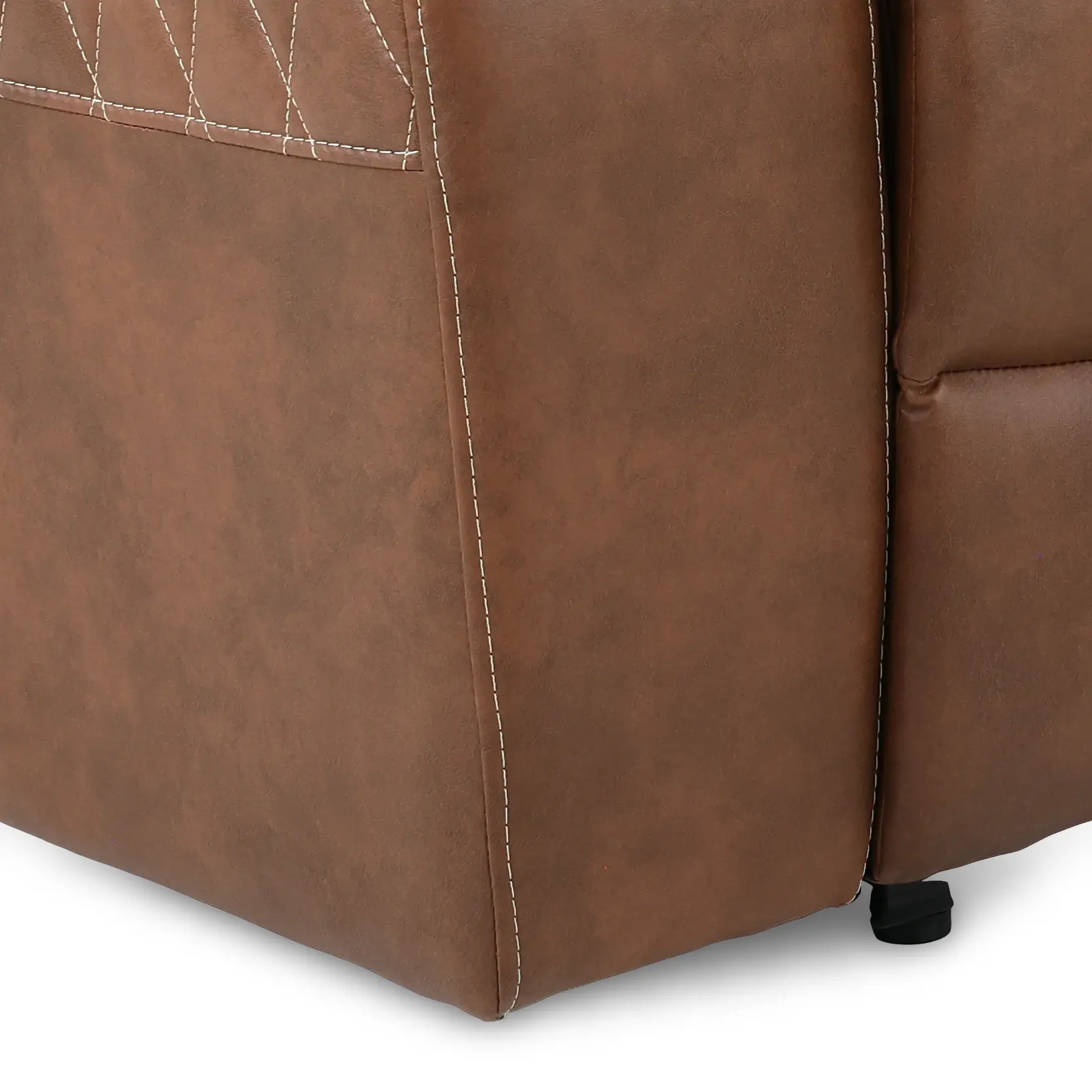 Lux Brown Reclining Loveseat with Console-8