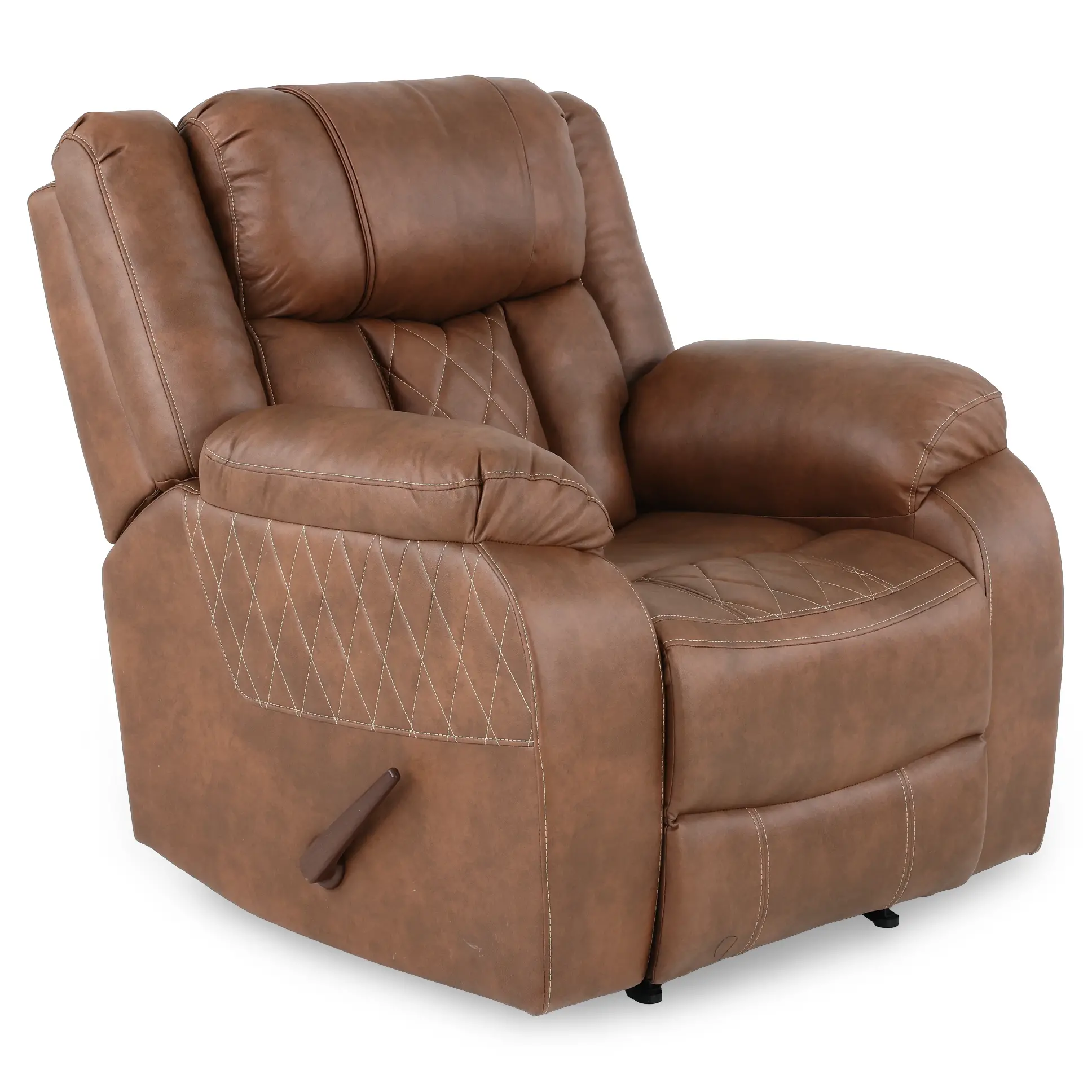 Lux Brown Manual Recliner-1