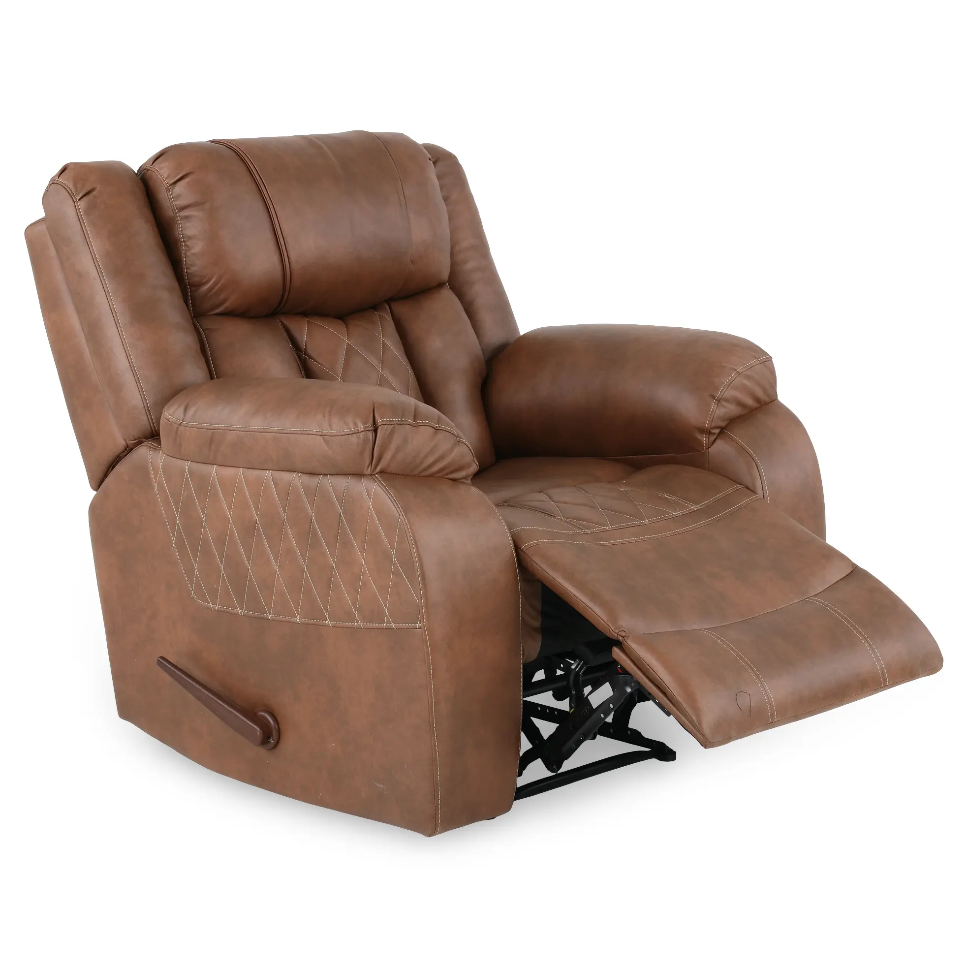 Lux Brown Manual Recliner-5