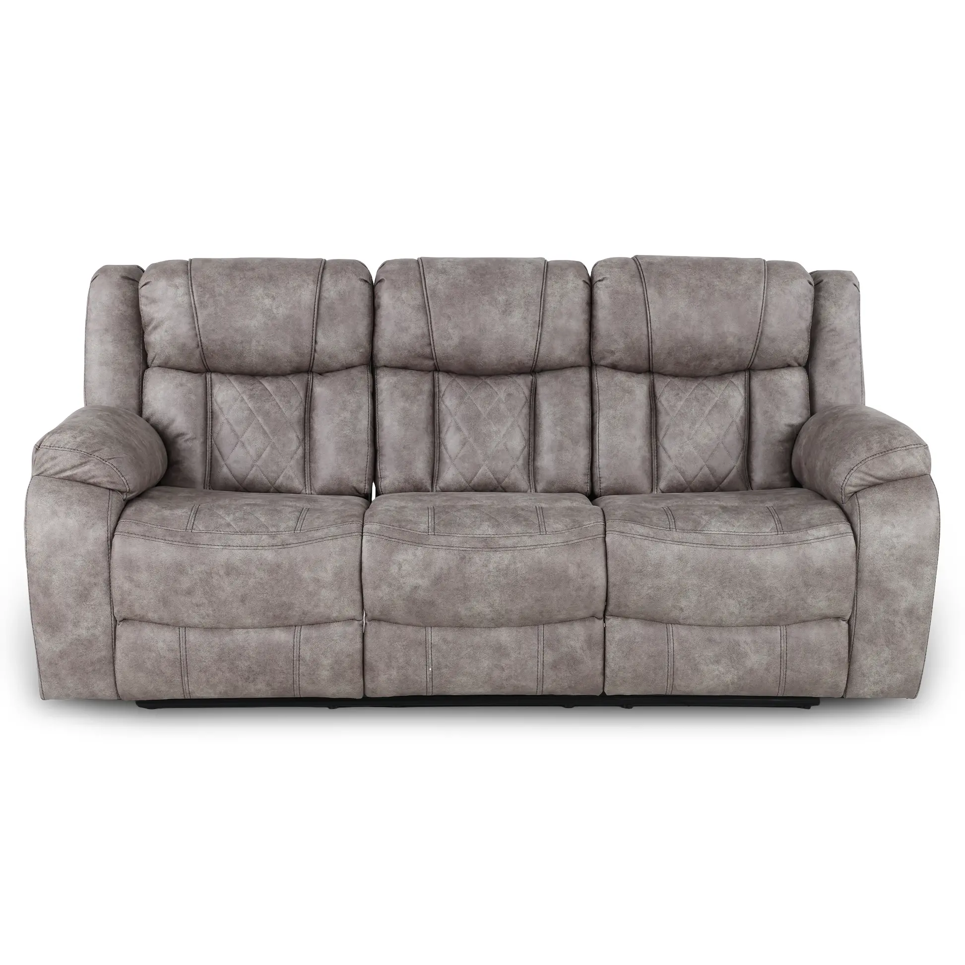 Lux Gray Reclining Sofa-1