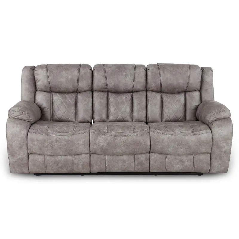 Lux Gray Reclining Sofa