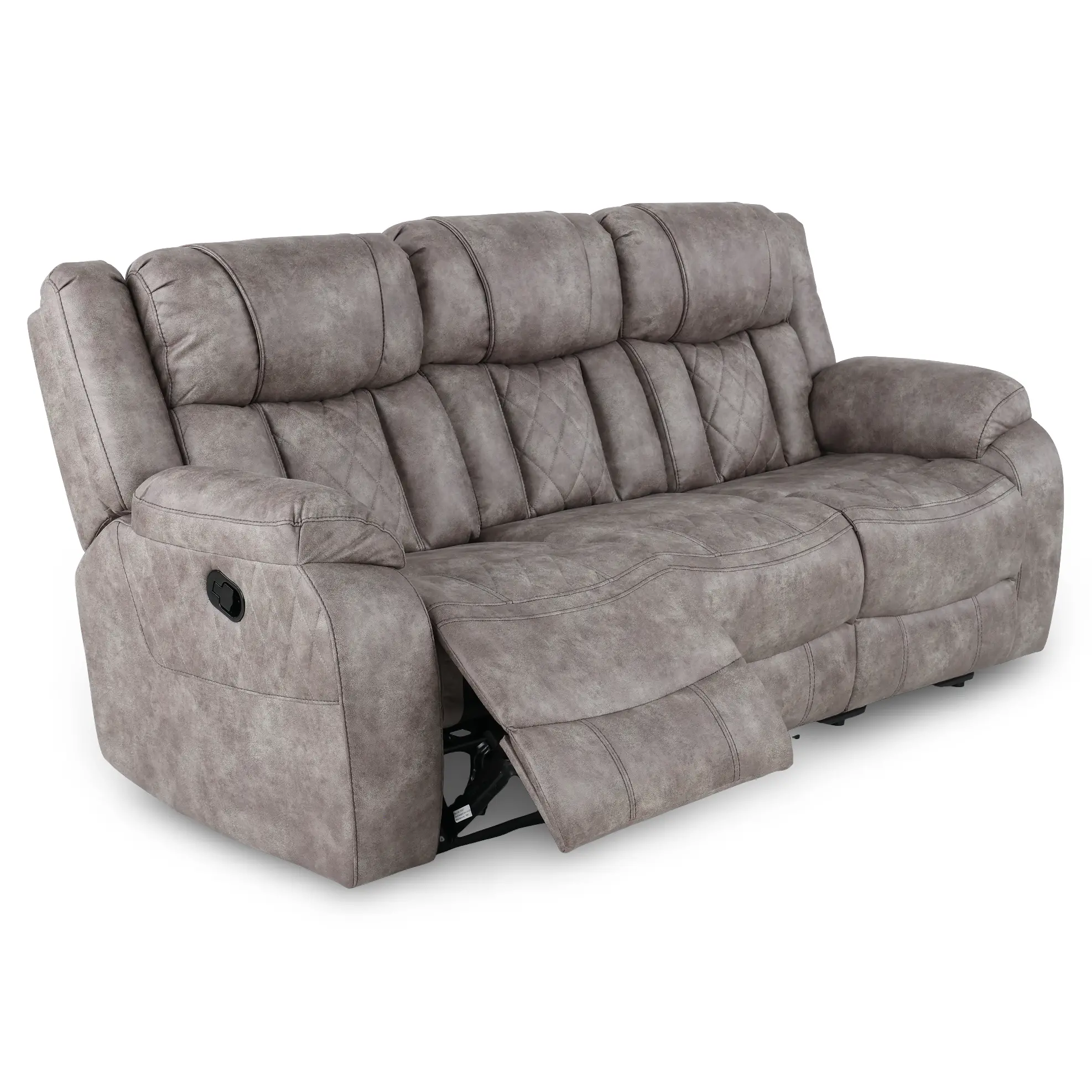 Lux Gray Reclining Sofa-5