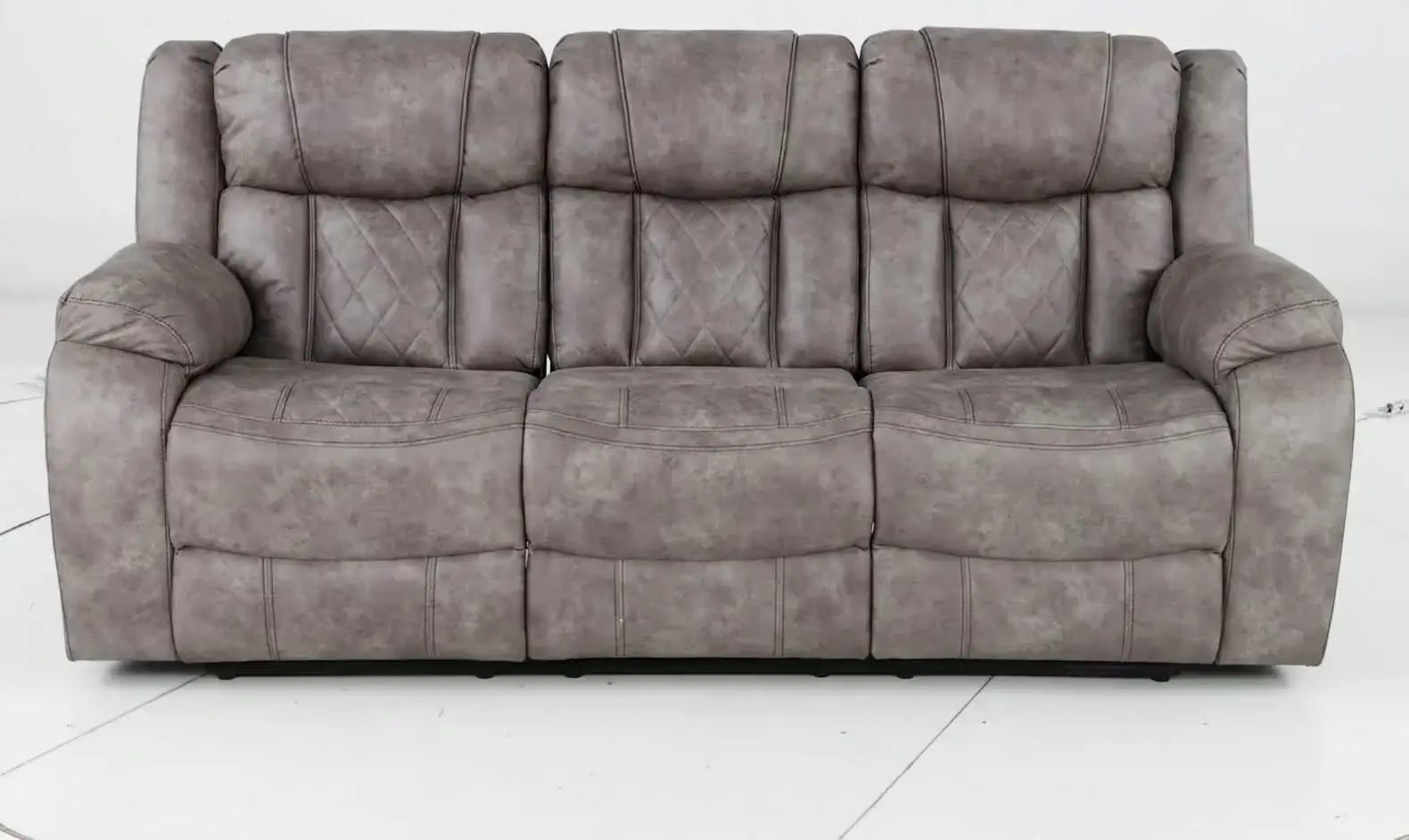 Lux Gray Reclining Sofa-9