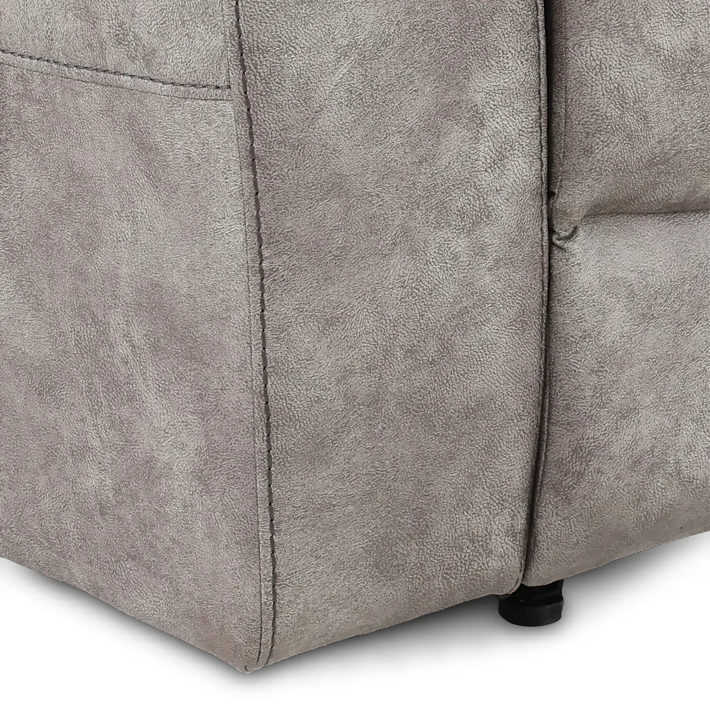 Lux Gray Reclining Loveseat with Console-8