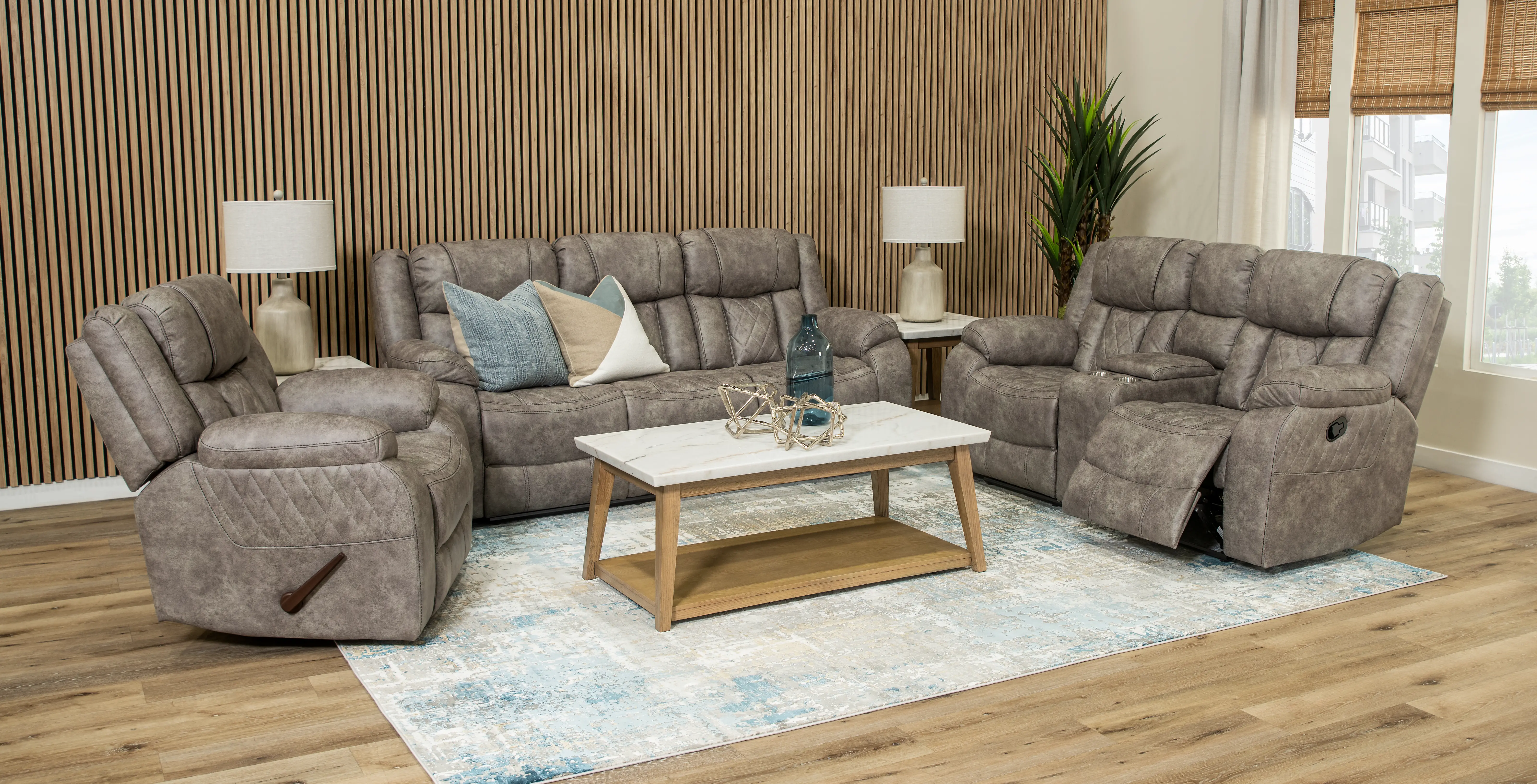 Lux Gray Manual Recliner-8