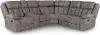 Lux Gray 3-Piece Reclining Sectional
