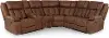 Lux Brown 3-Piece Reclining Sectional