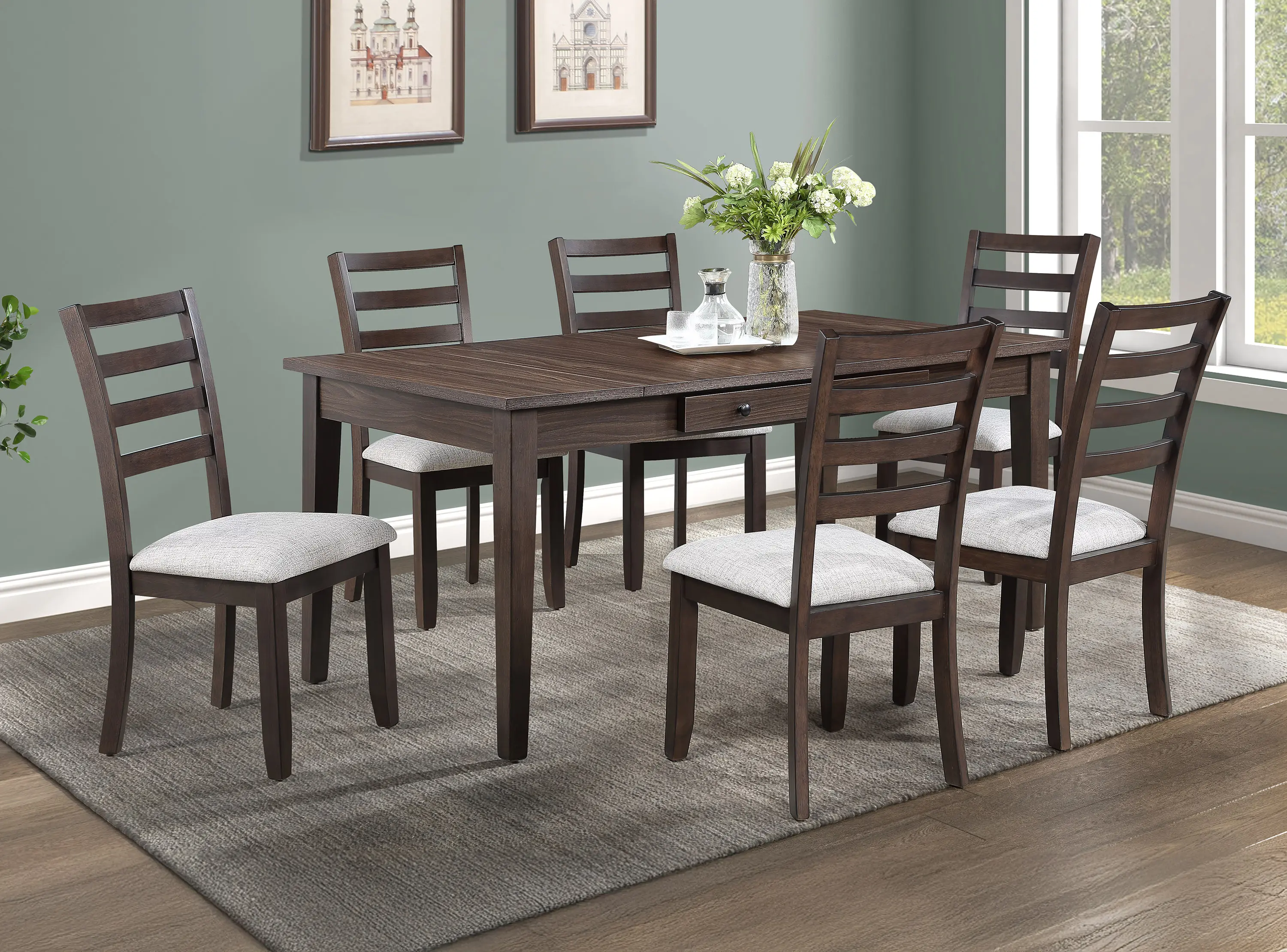Wagner Brown 6 Piece Dining Set-9