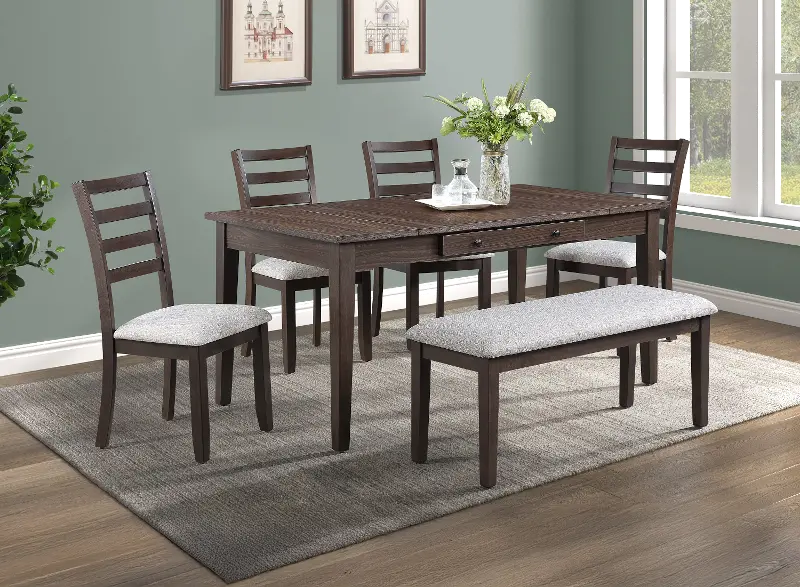 Wagner Brown 6 Piece Dining Set