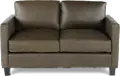 Winston Olive Green Leather Loveseat