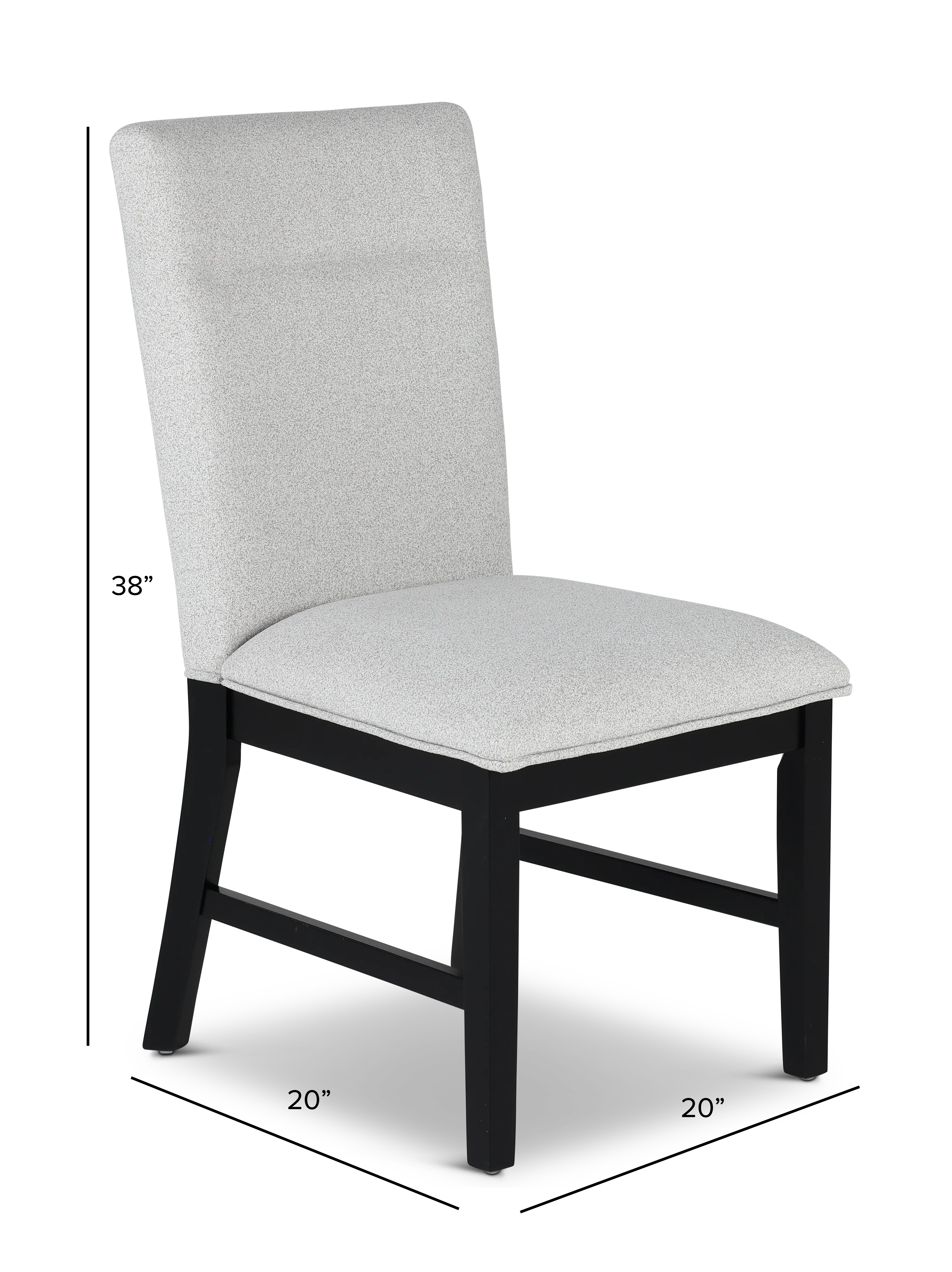 Sebastian Black and Light Gray Upholstered Dining Chair-3