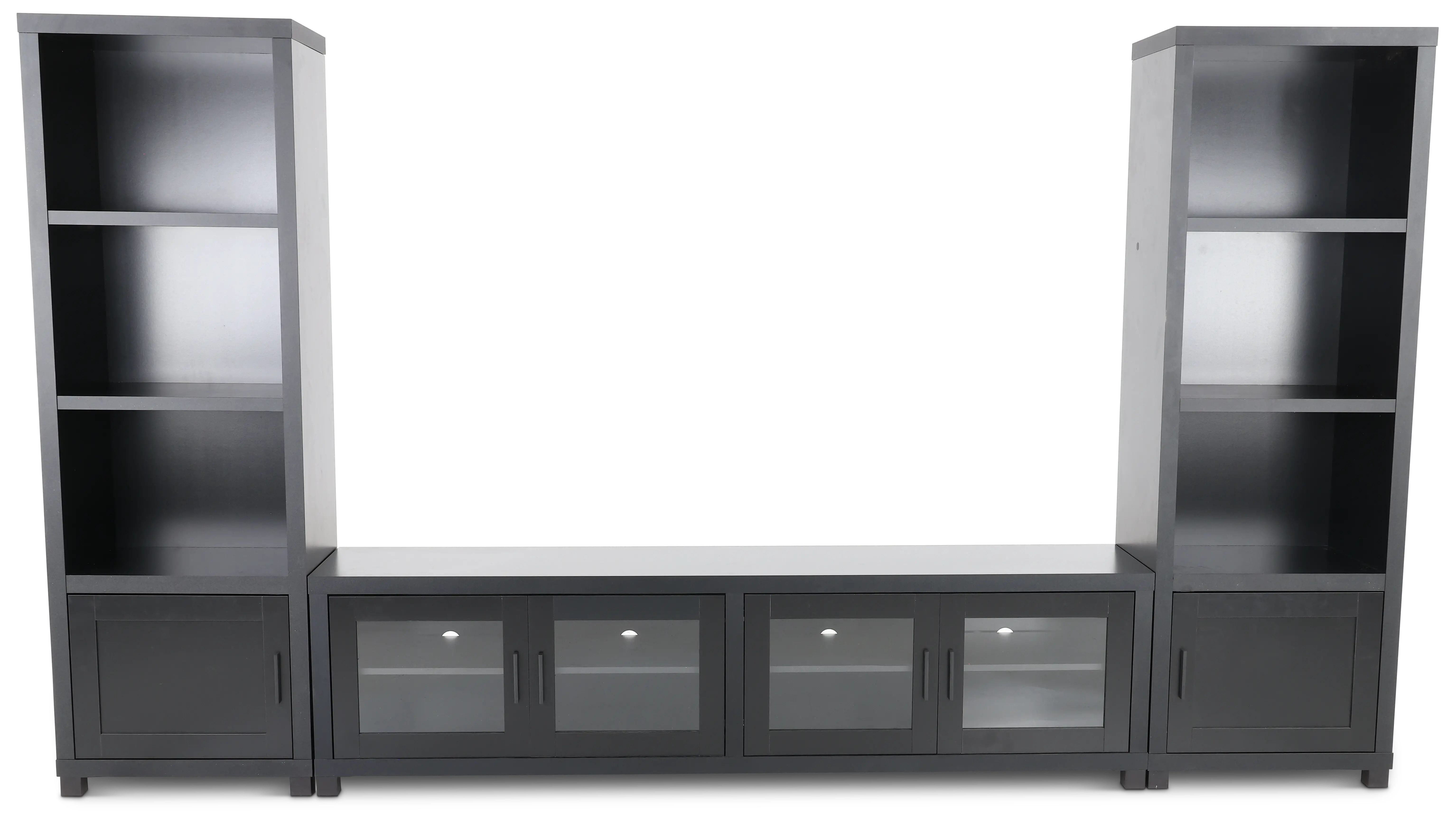 Jupiter Black 3-Piece Entertainment Center-1