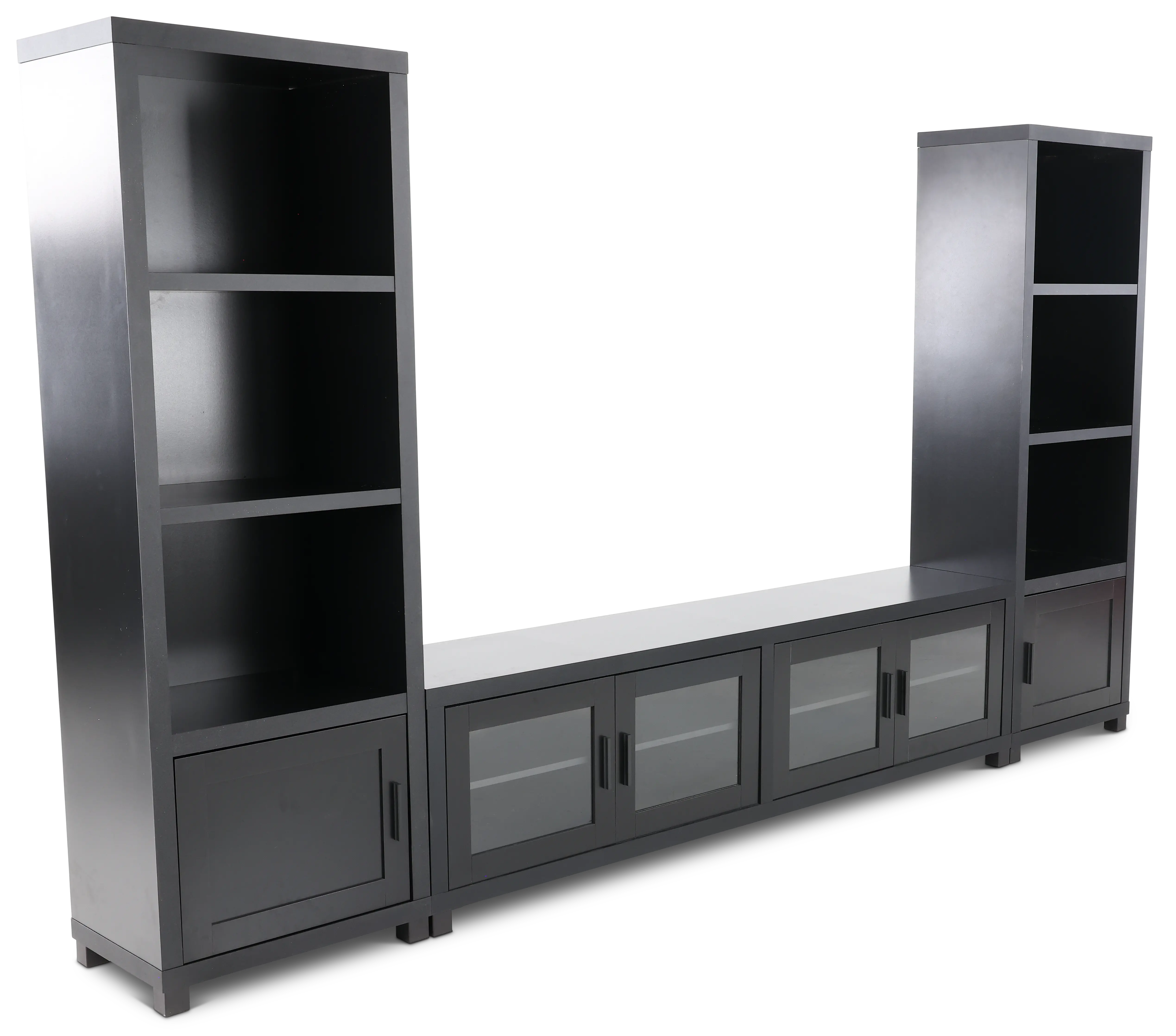 Jupiter Black 3-Piece Entertainment Center-4