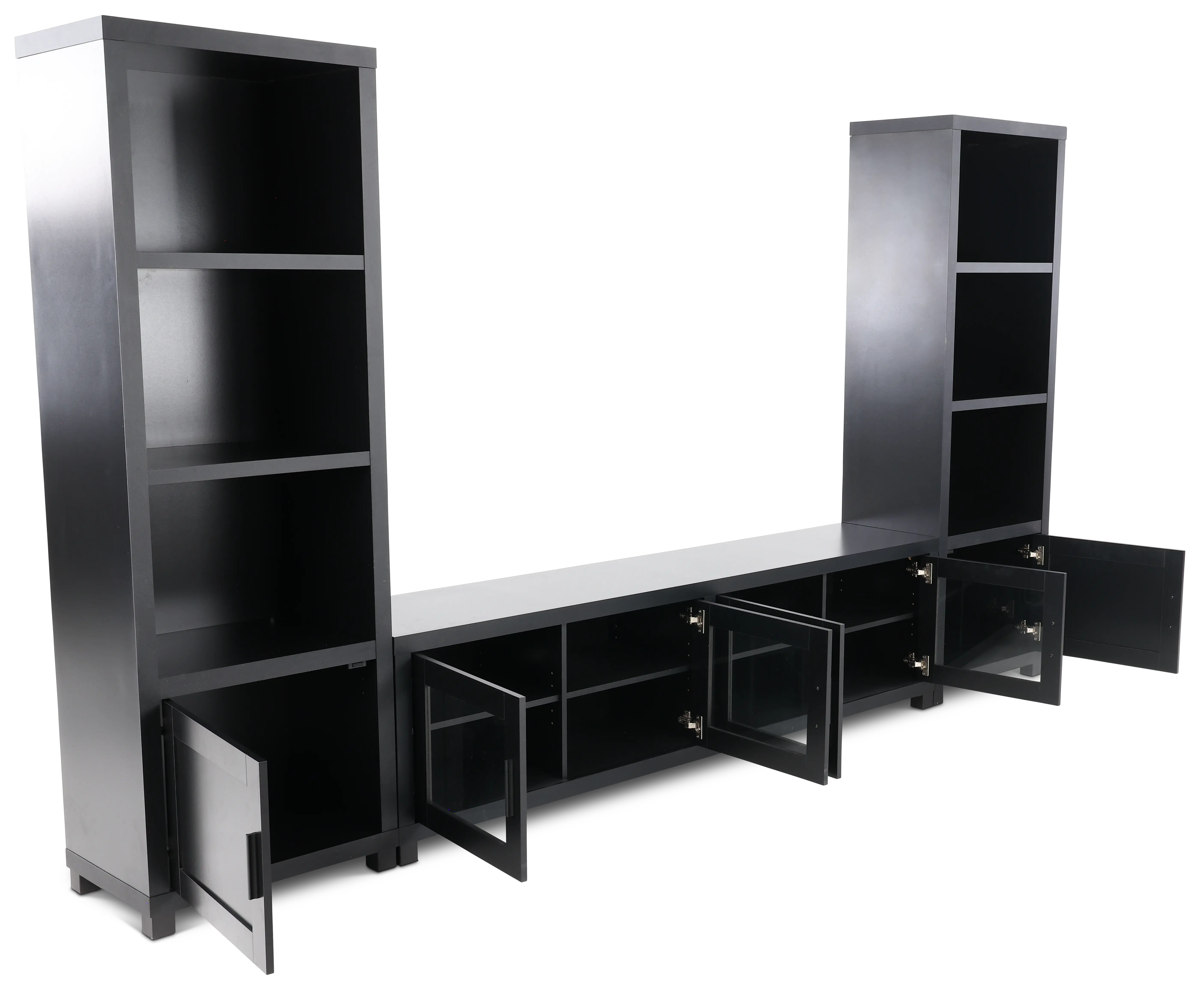 Jupiter Black 3-Piece Entertainment Center-5