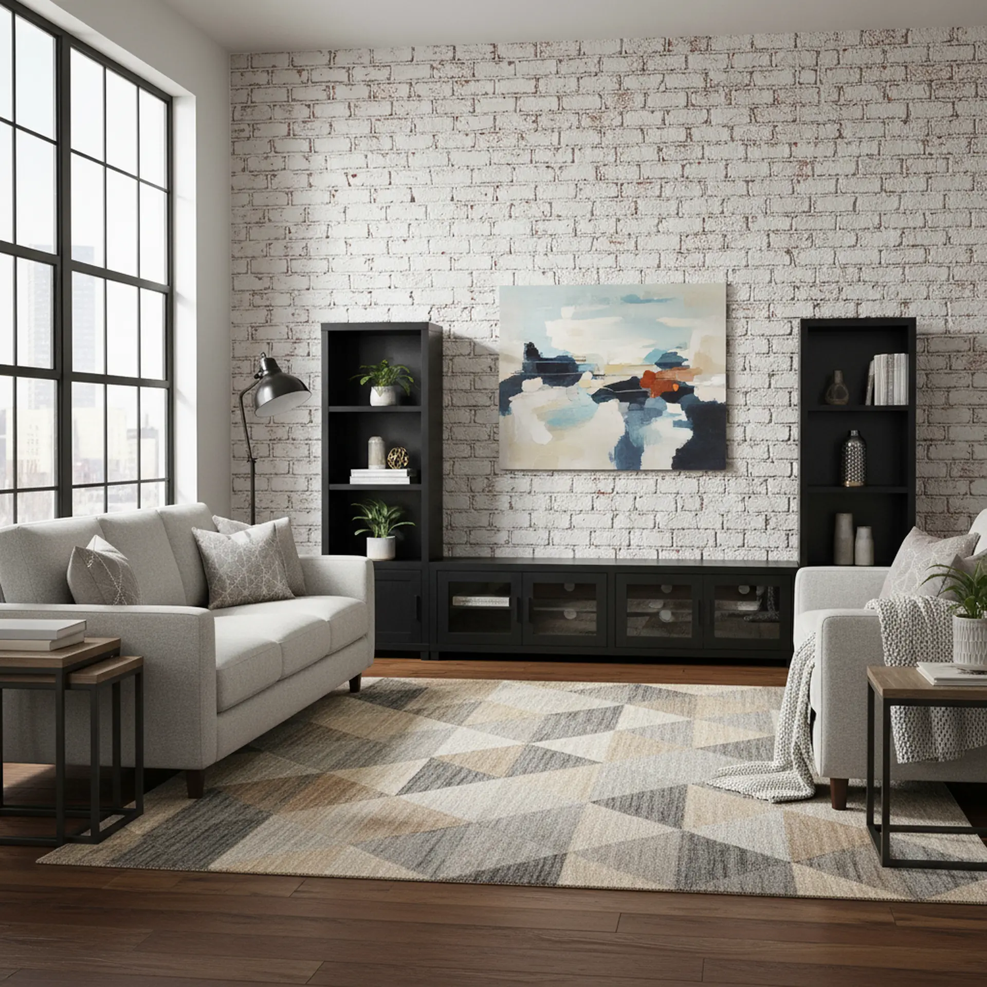 Jupiter Black 3-Piece Entertainment Center-9