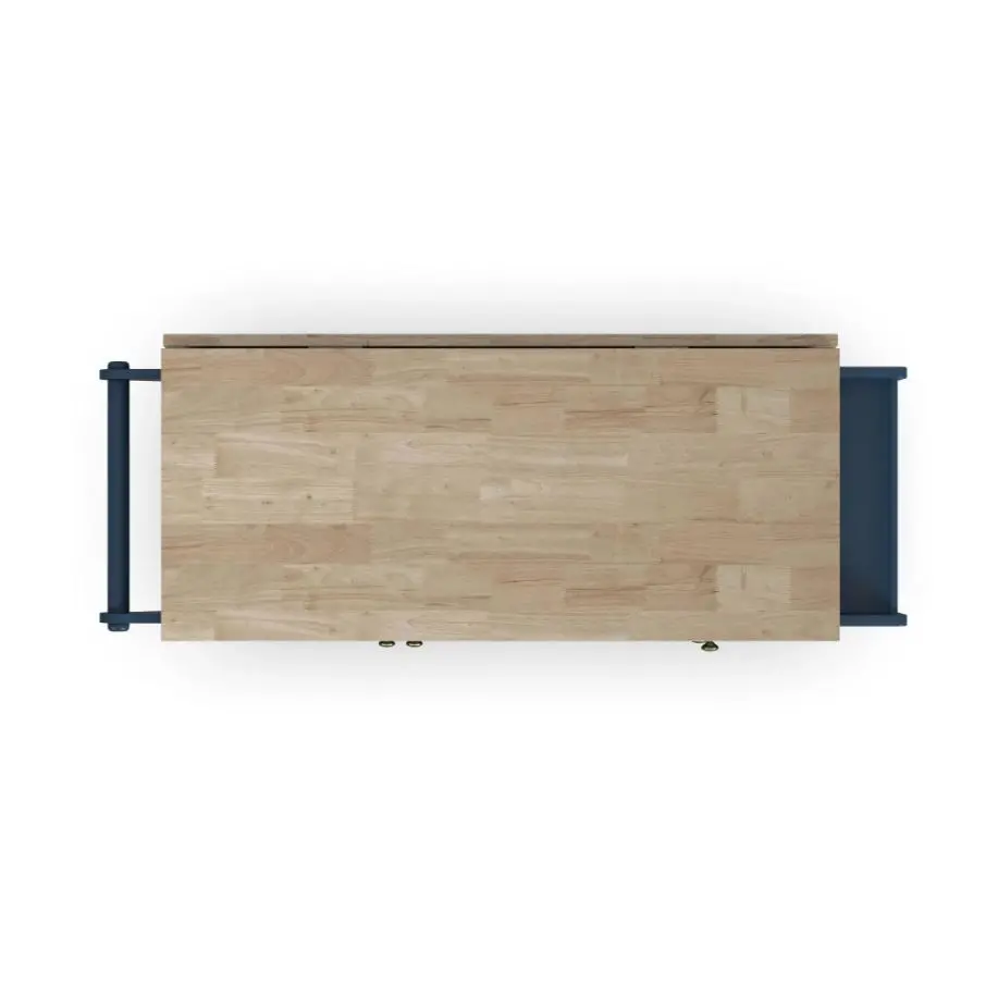 4504-95 Dolly Madison Blue Kitchen Cart with Brass Hardware-10