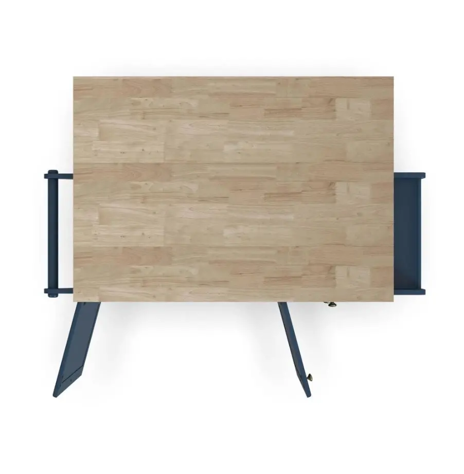 4504-95 Dolly Madison Blue Kitchen Cart with Brass Hardware-11