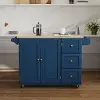 4504-95 Dolly Madison Blue Kitchen Cart with Brass Hardware