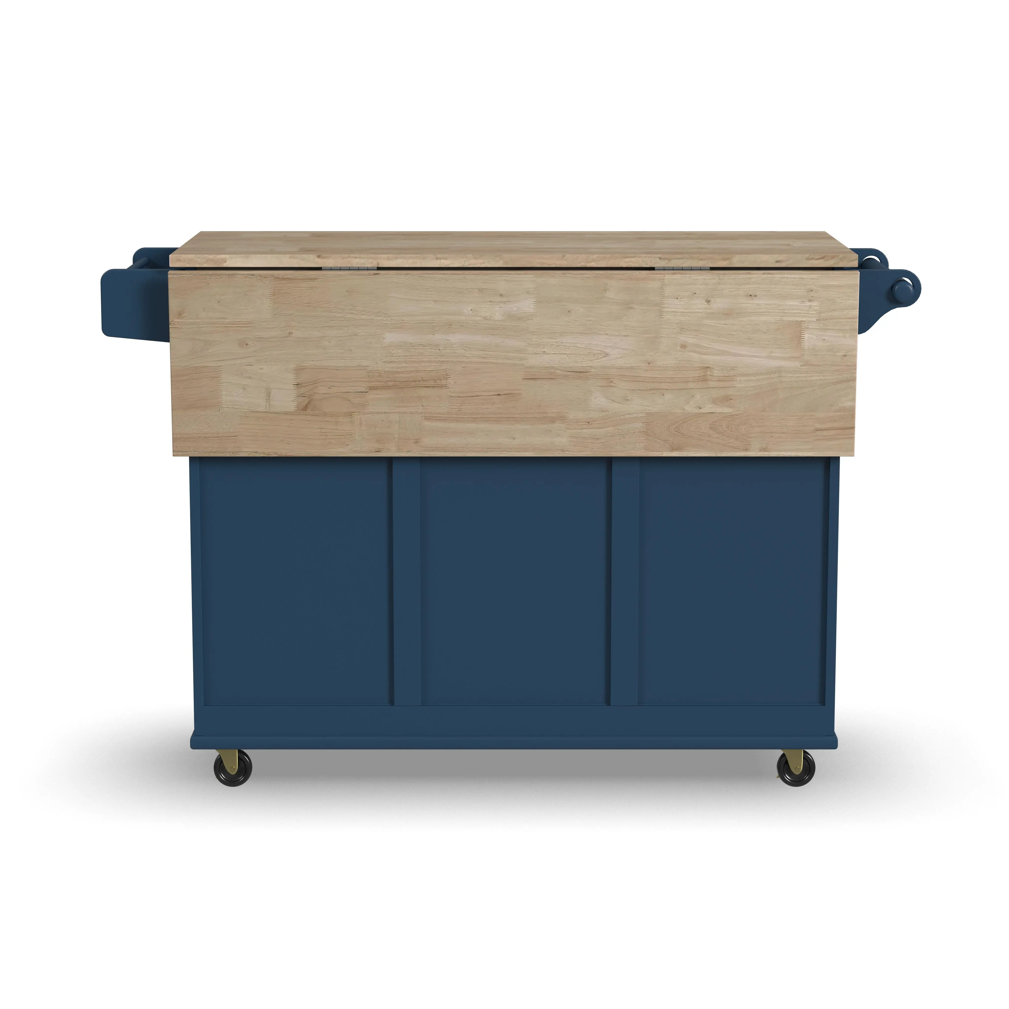4504-95 Dolly Madison Blue Kitchen Cart with Brass Hardware-9