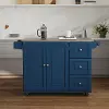 4505-95 Dolly Madison Blue Kitchen Cart with Nickel Hardware
