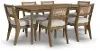 5580-317 Brentwood Light Oak Rectangular Table and 6 Chairs