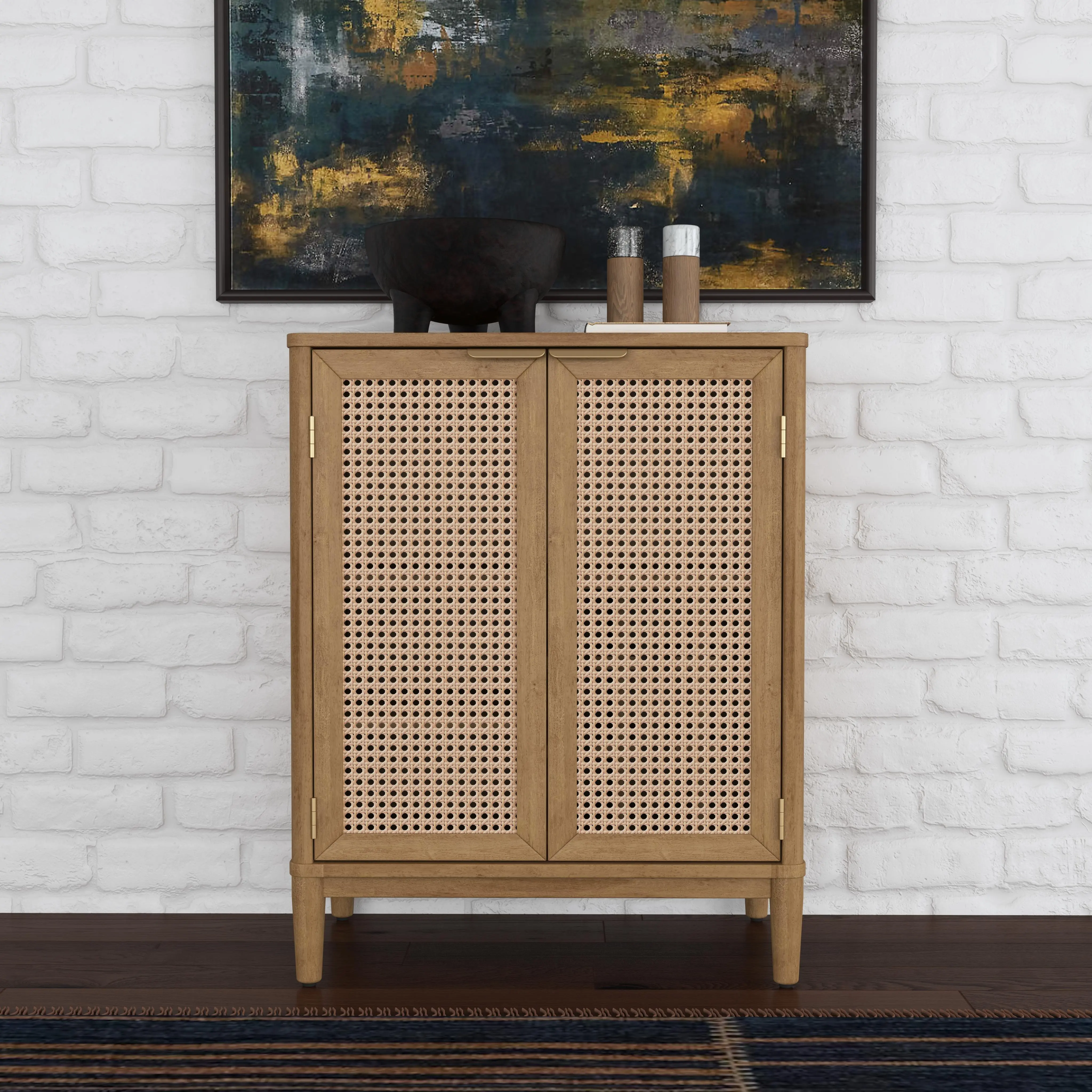 5580-97 Brentwood Light Oak Bar Cabinet-2