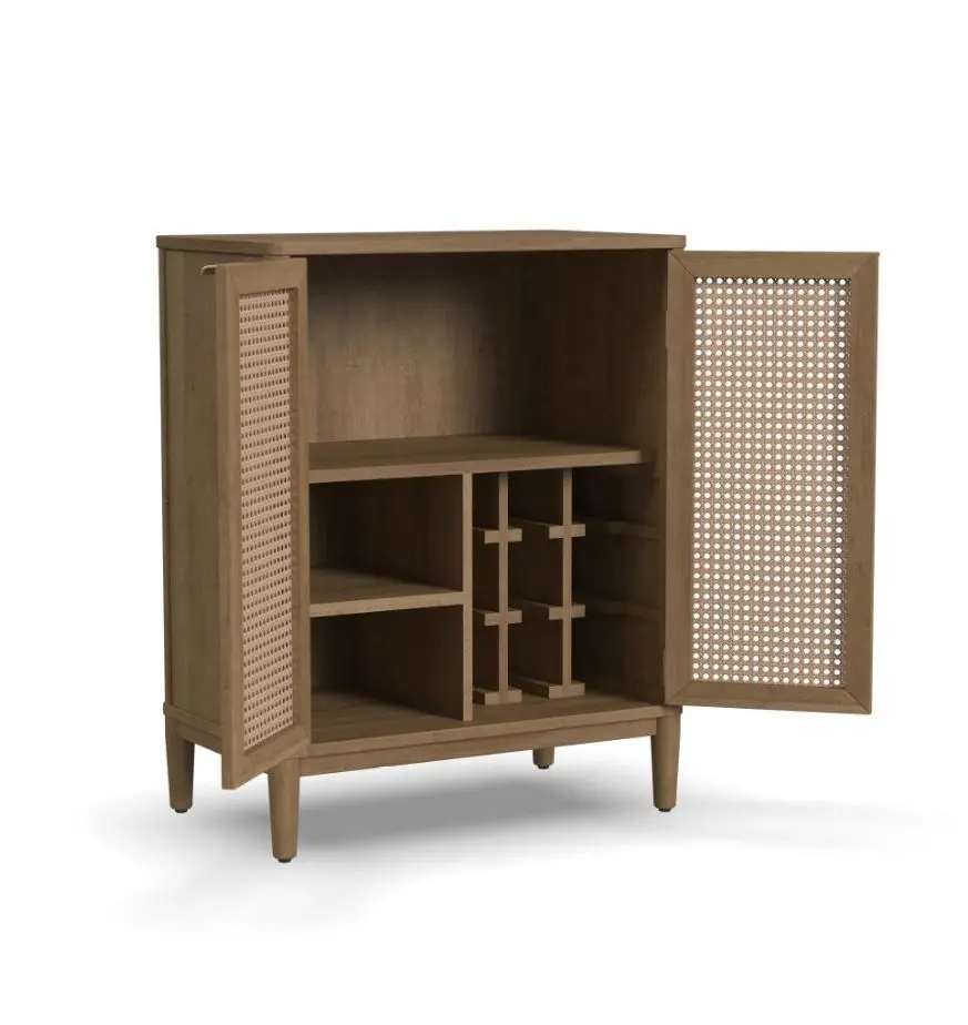 5580-97 Brentwood Light Oak Bar Cabinet-7