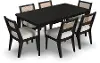 5581-317 Brentwood Black Rectangular Table and 6 Chairs